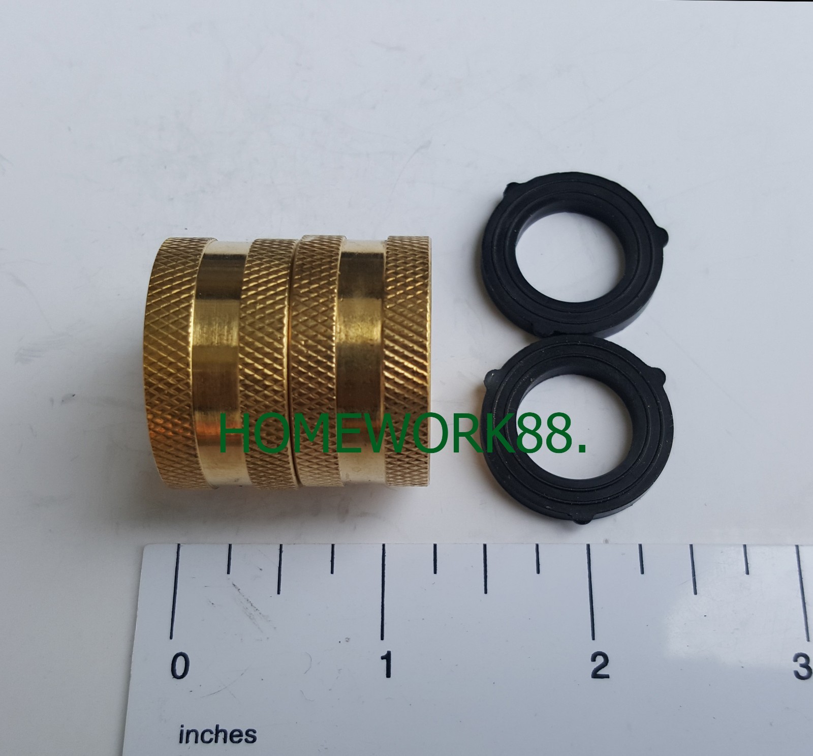 1 PC - 3/4" FEMALE GARDEN HOSE SWIVEL HOSE TO HOSE CONNECTOR - LEAD FREE BRASS