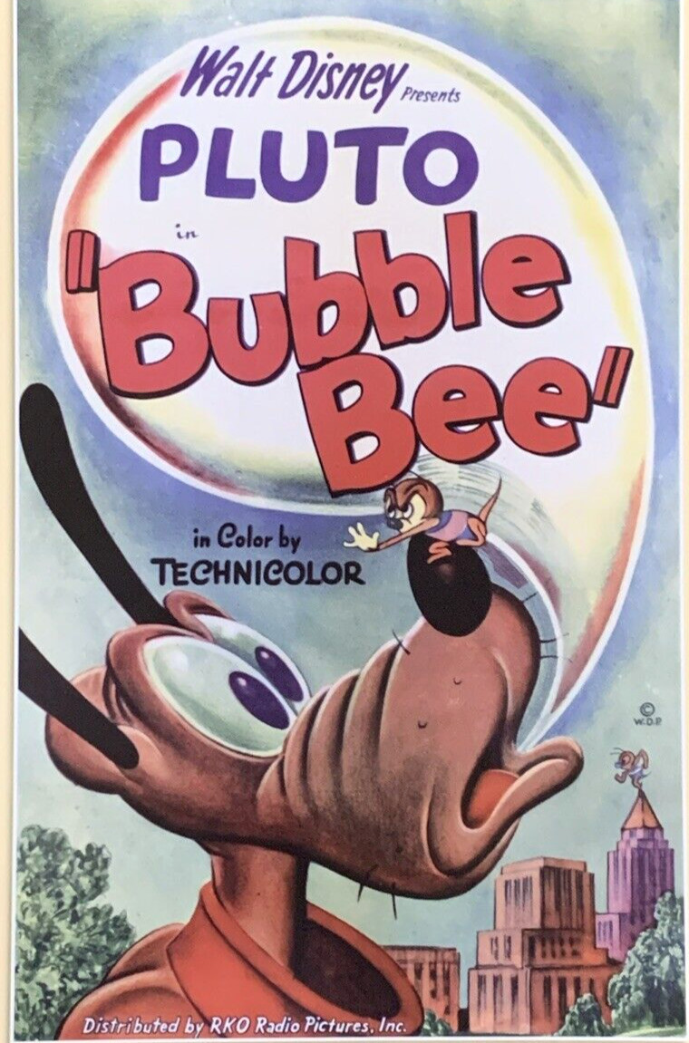Pluto "Bubble Bee" Movie Poster 1949 Walt Disney RKO Pictures 0017