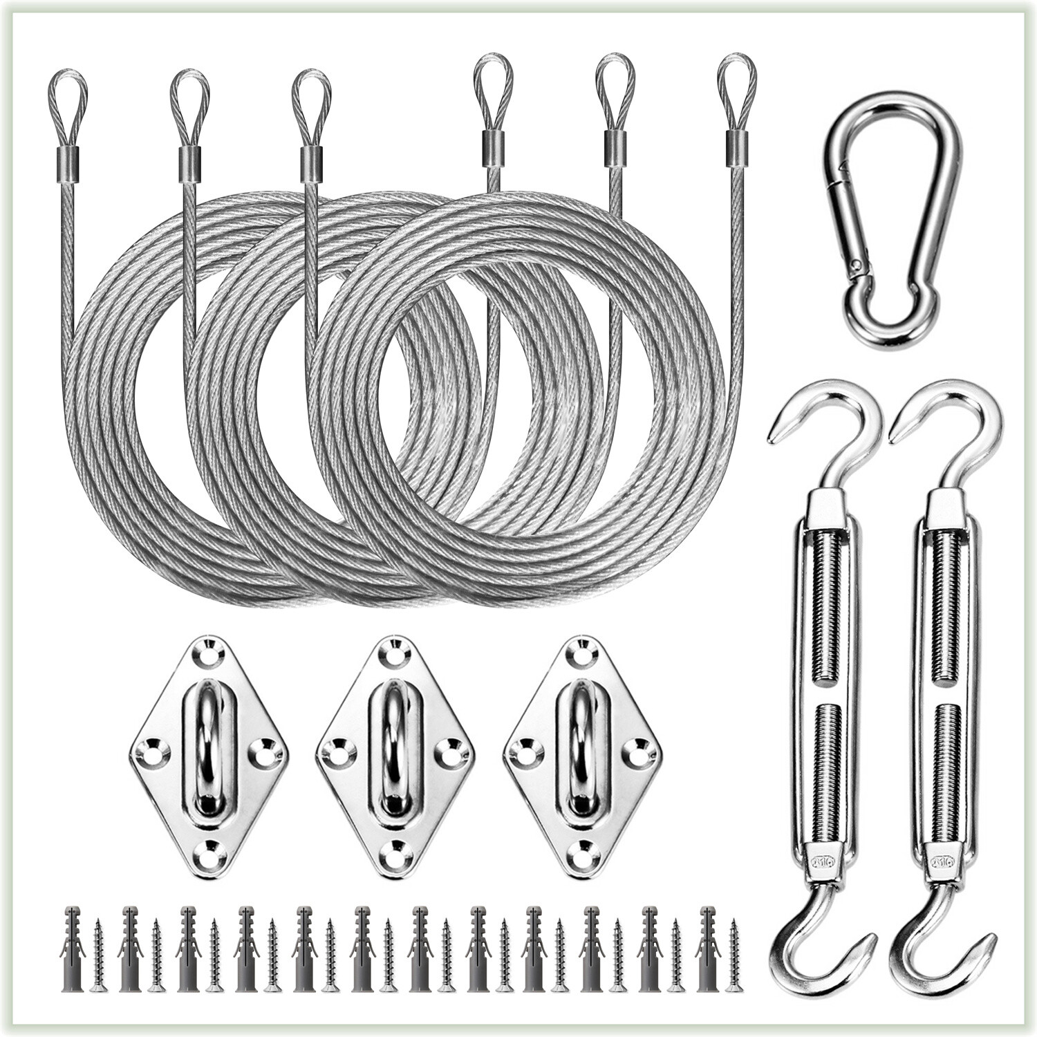 ColourTree Hardware Kit for Sun Shade Sail Triangle Rectangle Installation