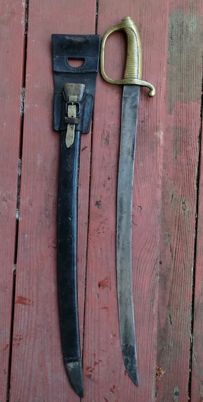 Swiss Army Short Sword / Hanger with sheath 19th cent