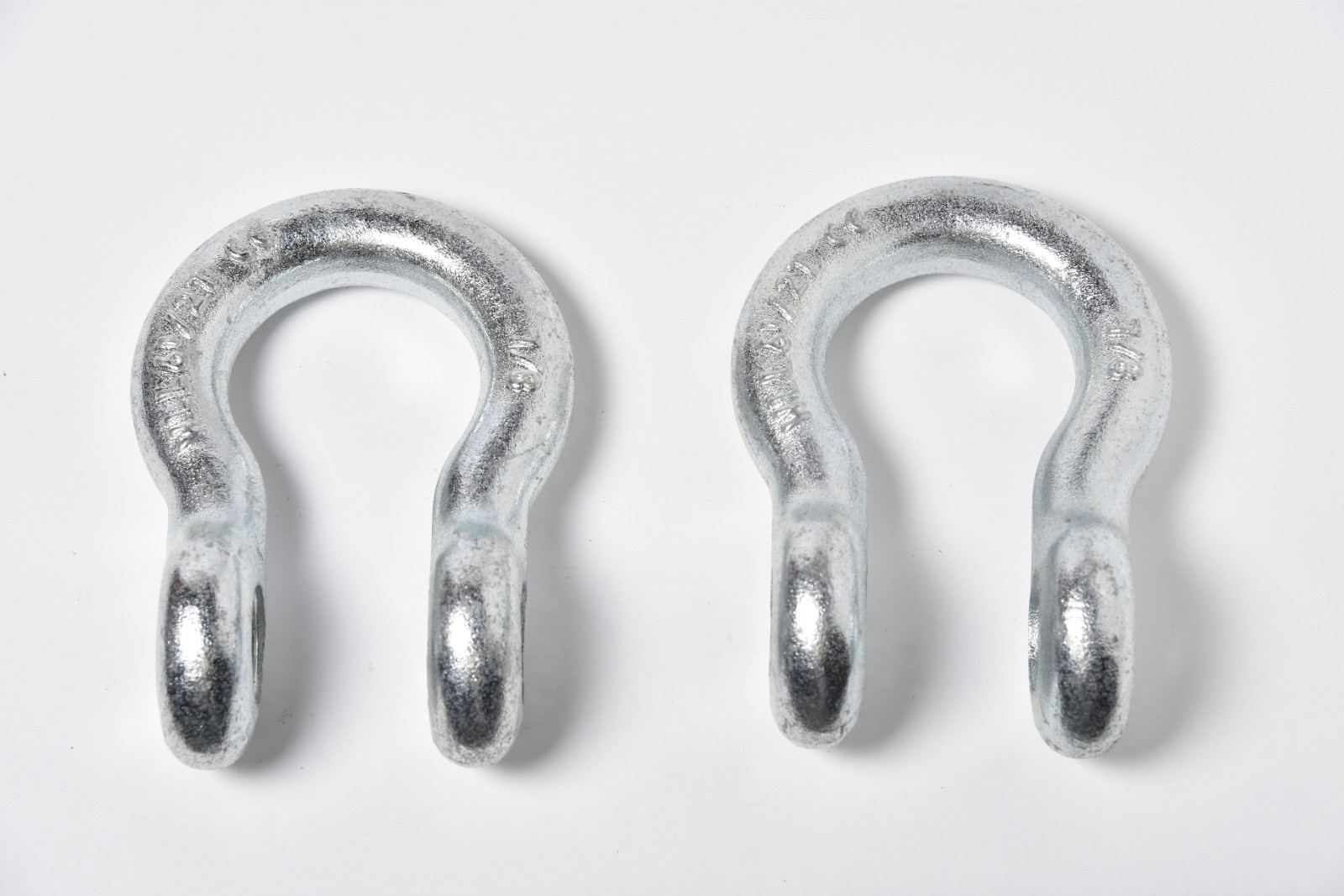 2x 3/8" Bow Shackle D-Ring w Clevis Screw Pin Anchor WLL 1 TON 2200 lbs capacity