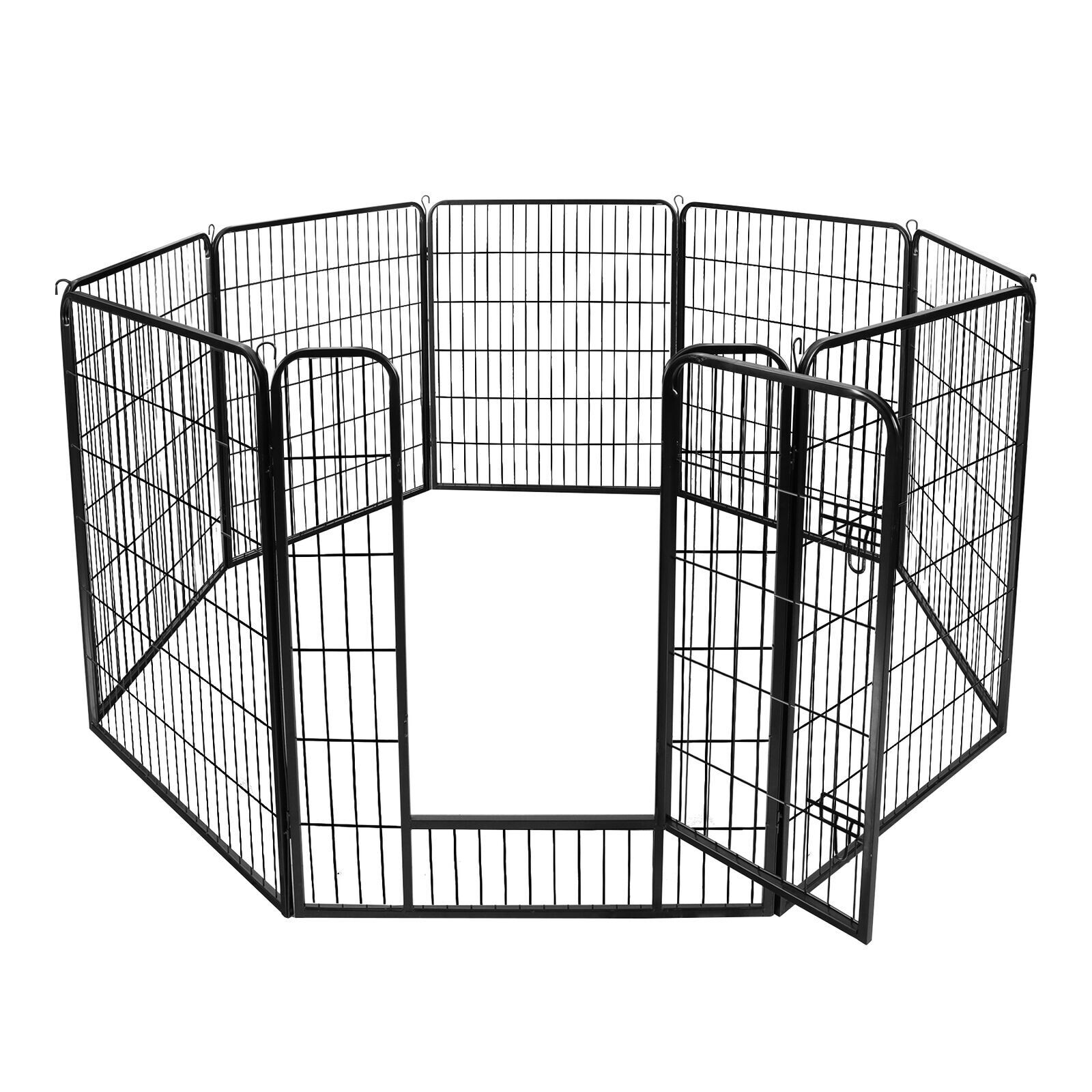 SEGAWE 8 Panels 40'' Large Dog Playpen Dog Fence Puppy Exercise Pen W/Doors