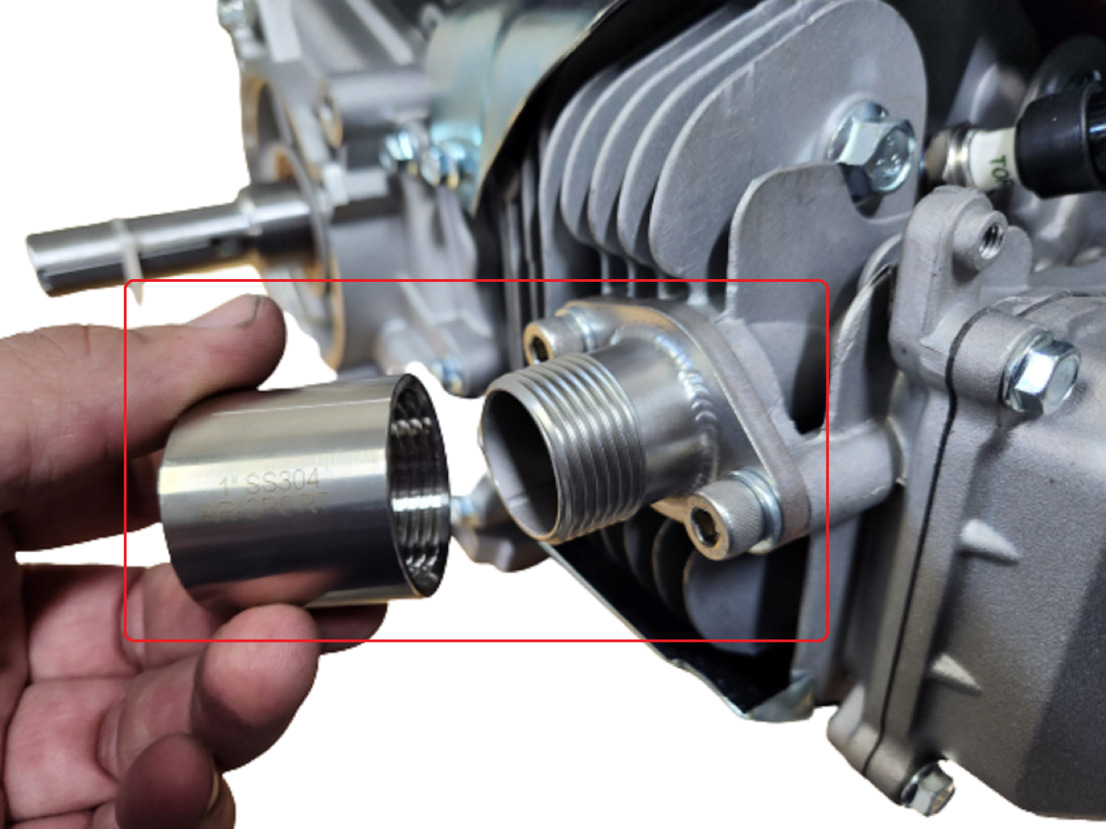 Exhaust Adaptor Male & Female 1" Flange for: Predator 420cc & 301cc, Honda GX270