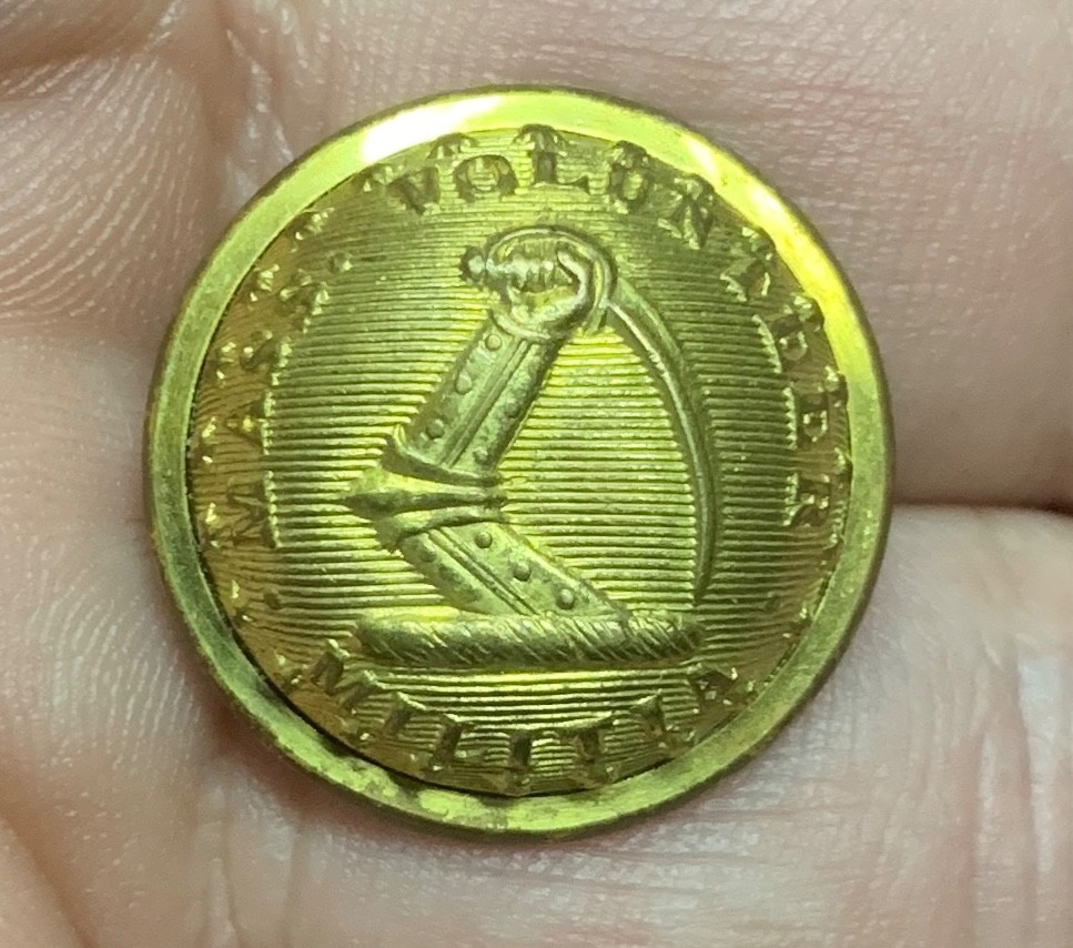 Massachusetts Civil War Staff Coat Button