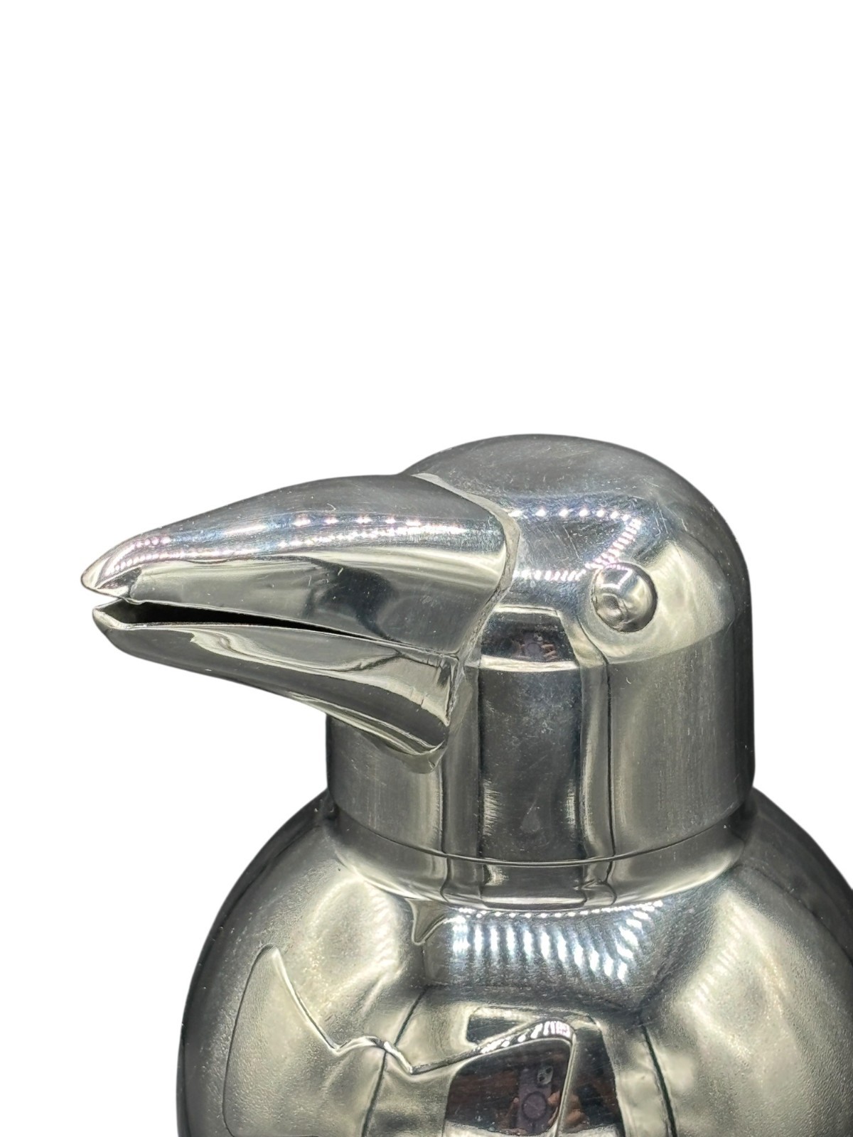 Penguin Shaped Stainless Steel Cocktail Shaker With Strainer Lid & Fun Design