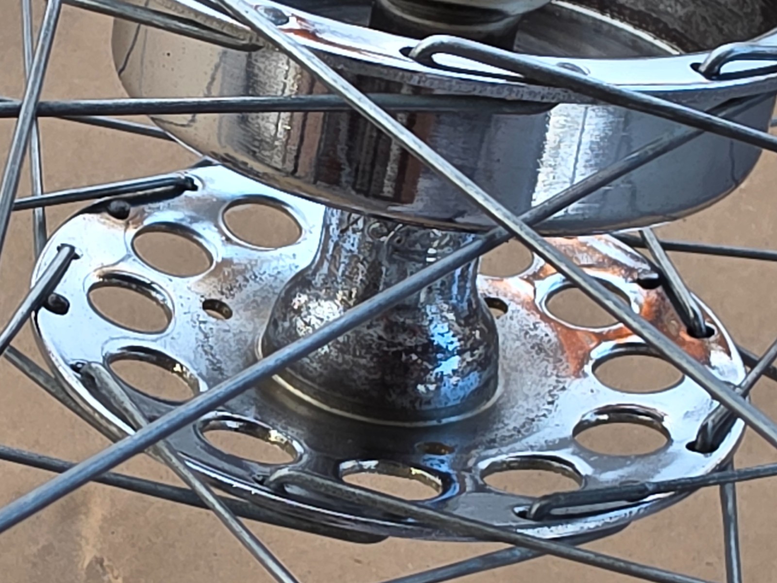 26" SCHWINN S-2 CHROME WHEEL SET W/ FRONT DRUM BRAKE PHANTOM B6 ETC.