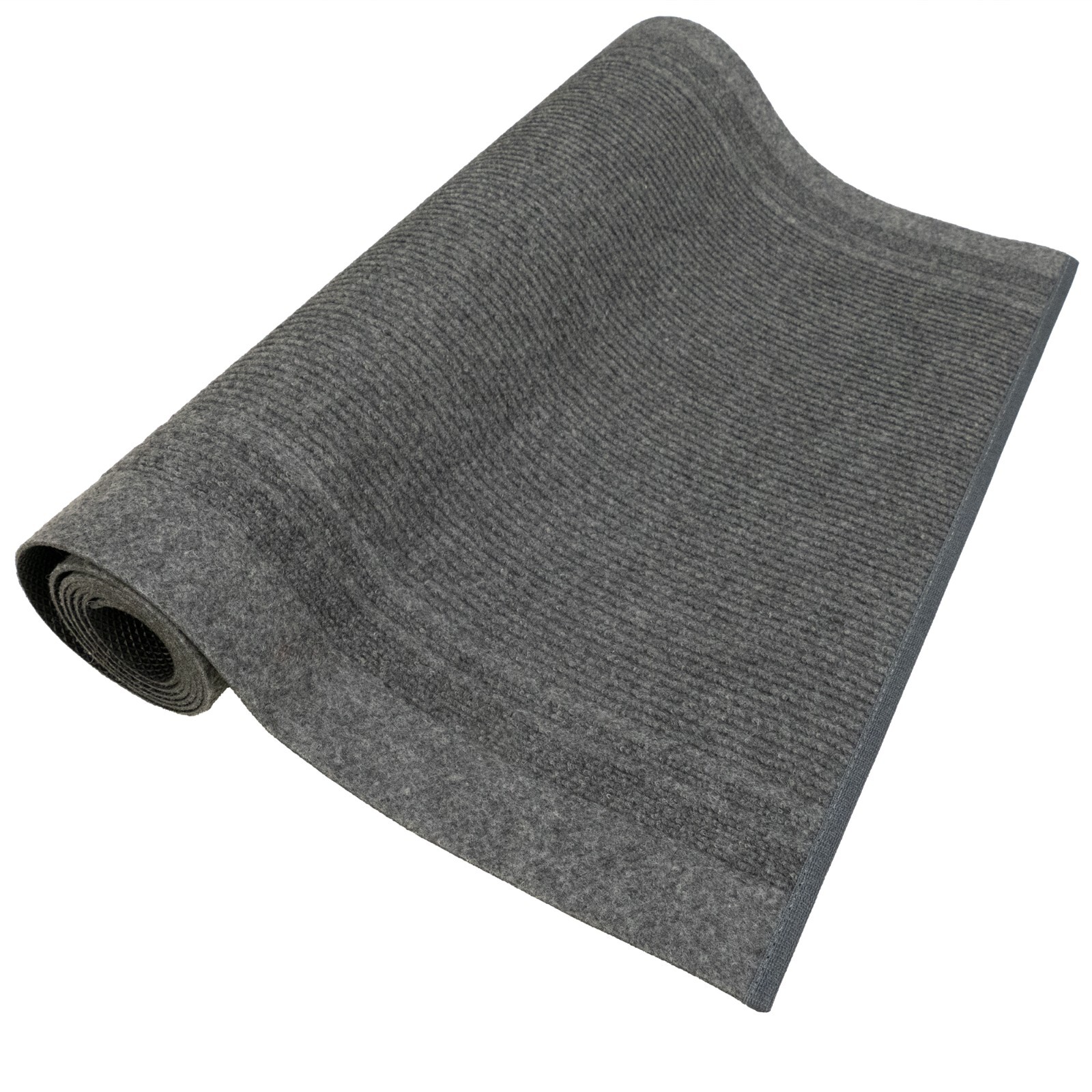 Anti Slip Light Weight Low Profile Gray Rug Runner Hallway Office Outdoor