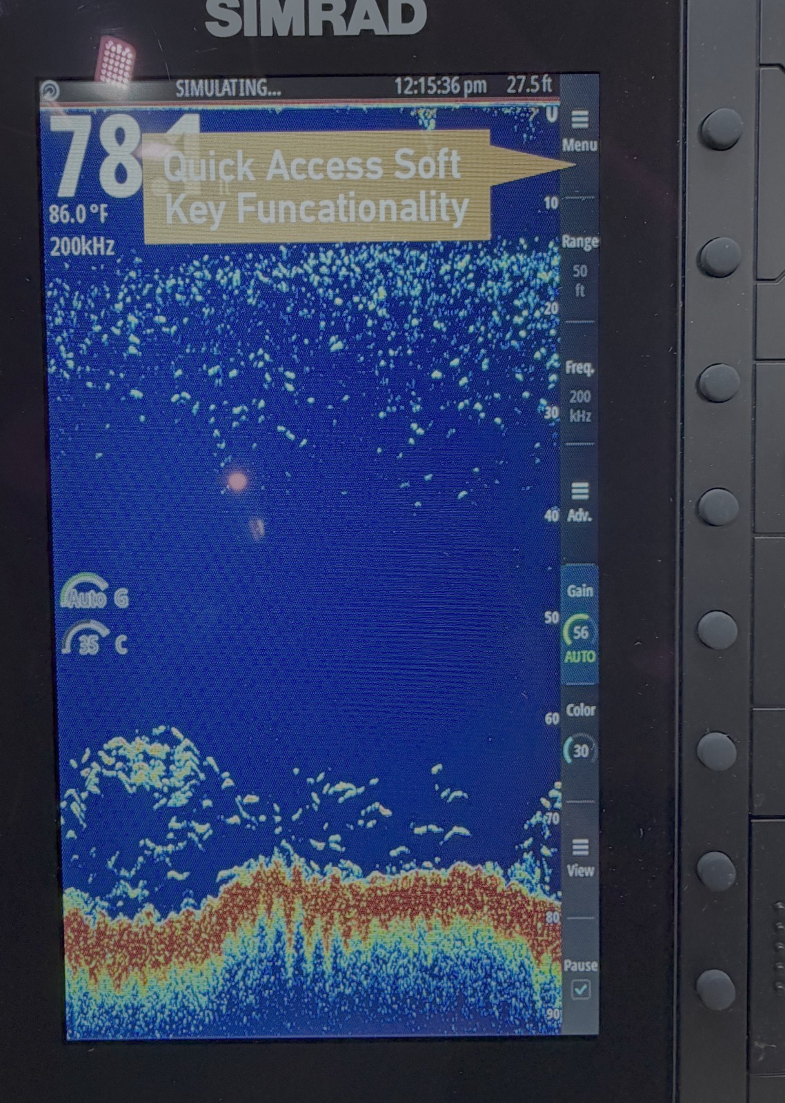 Nice SIMRAD S2009 9" Portrait Commercial Fishfinder