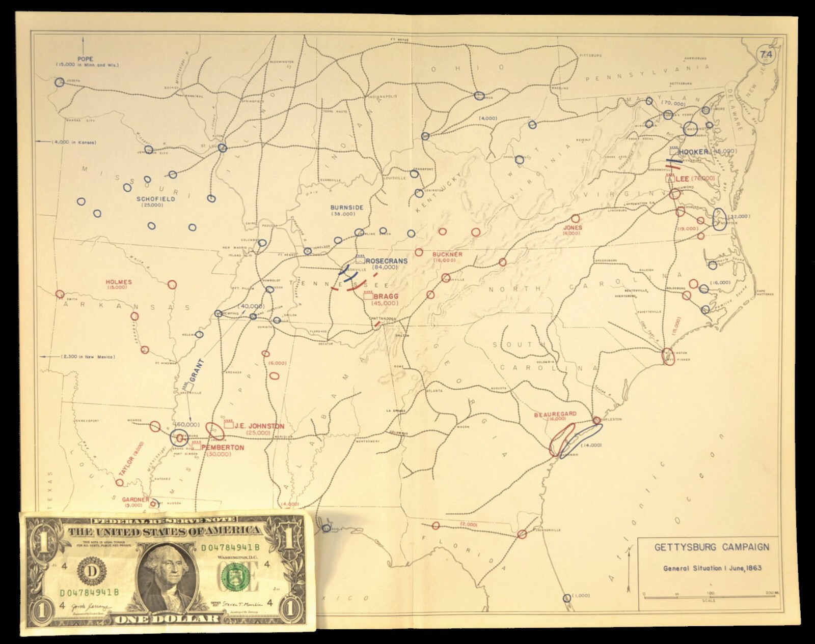 Overview Civil War Battlefield Map Army Positions Generals Situation June 1 1863