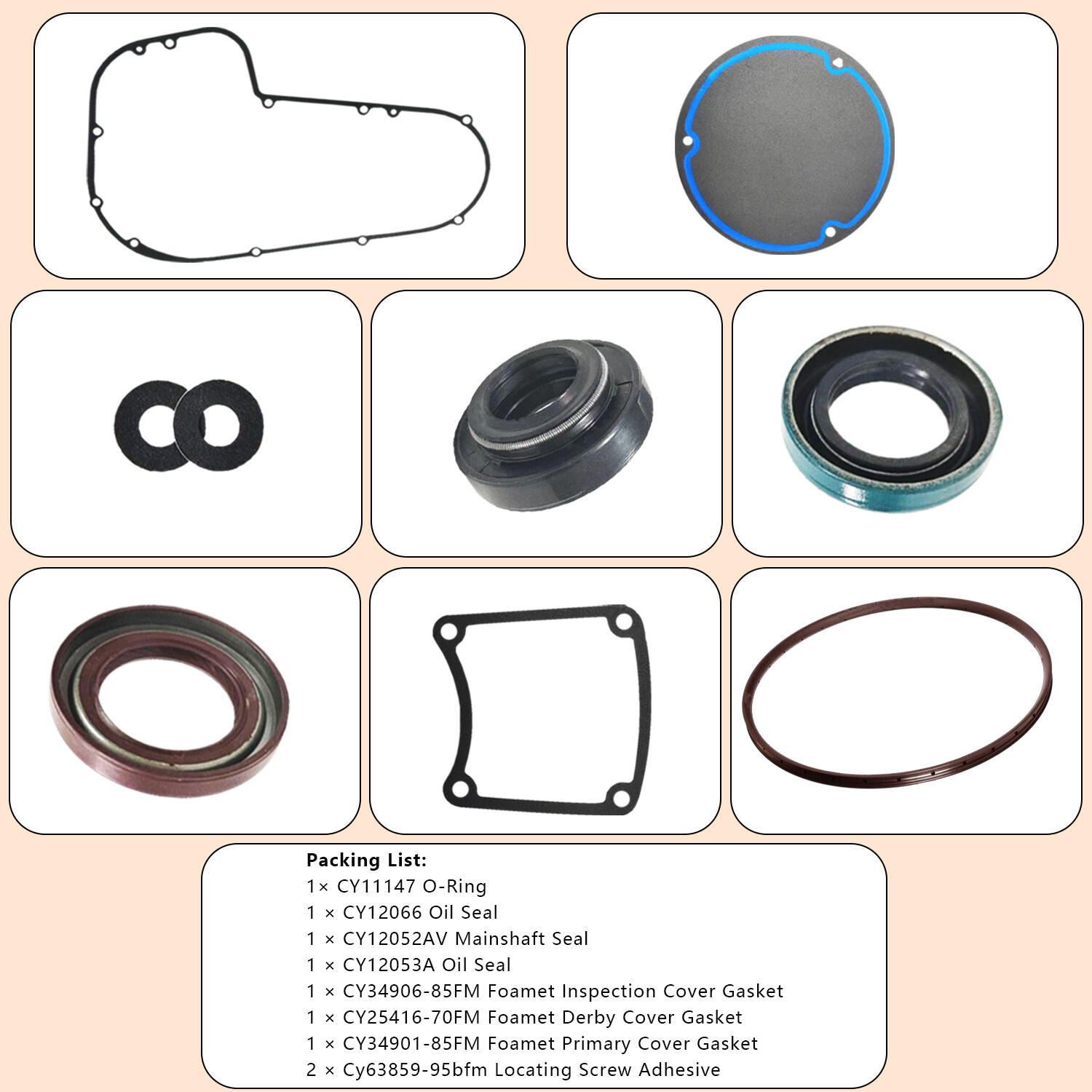 Primary Gasket Kit for Harley-Davidson Electra Glide Ultra Classic FLHT 1985-93