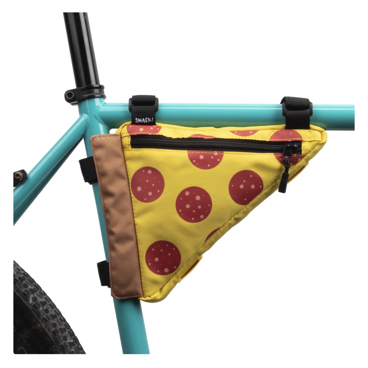 Snack! Pizza Frame Bag Pizza 10.8x1.92x7.48in Hook and Loop Straps