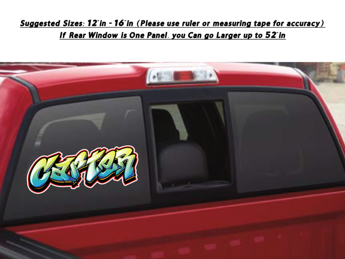 Custom Personalized Vinyl Graffiti Name Decal Sticker | Car Window Tumbler Wall