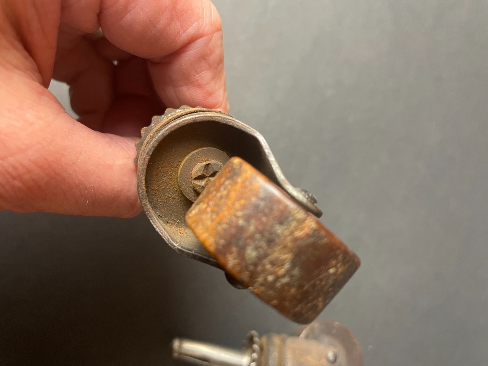 Vintage Original Furniture Casters Set of 4 with 1" Wood Wheels