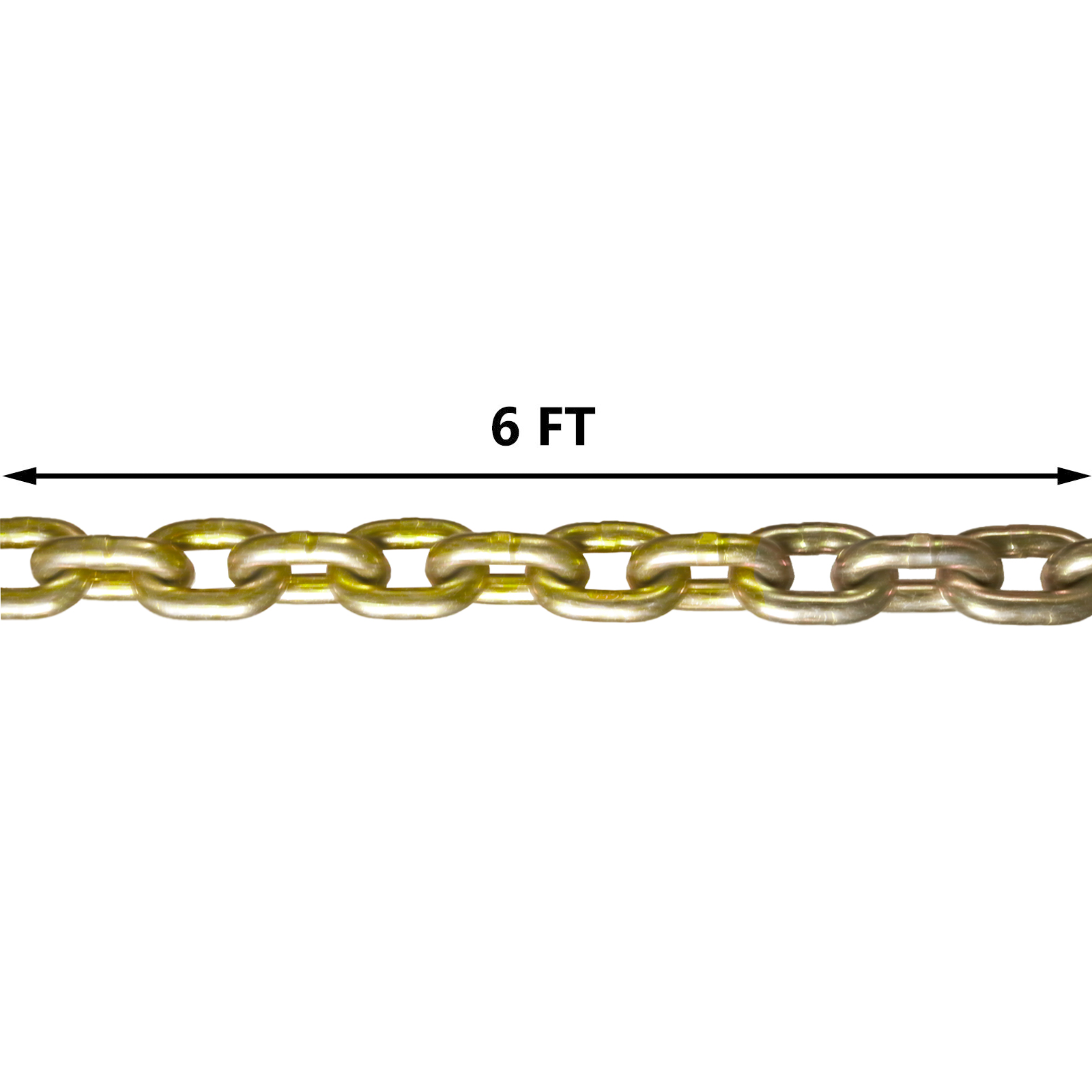 One 5/16"x6' G80 Chain Lifting Sling w/2 Legs 3T/6600lbs Capacity w/ Grab HooK