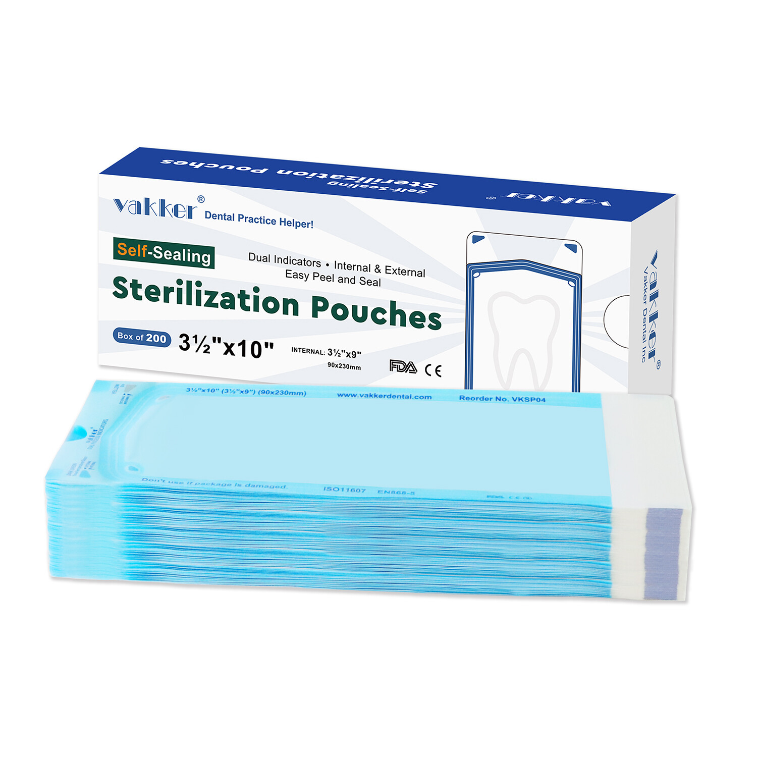 Self Sealing Sterilization Pouches Autoclave Pouch, Disposable Sterilizer Bags