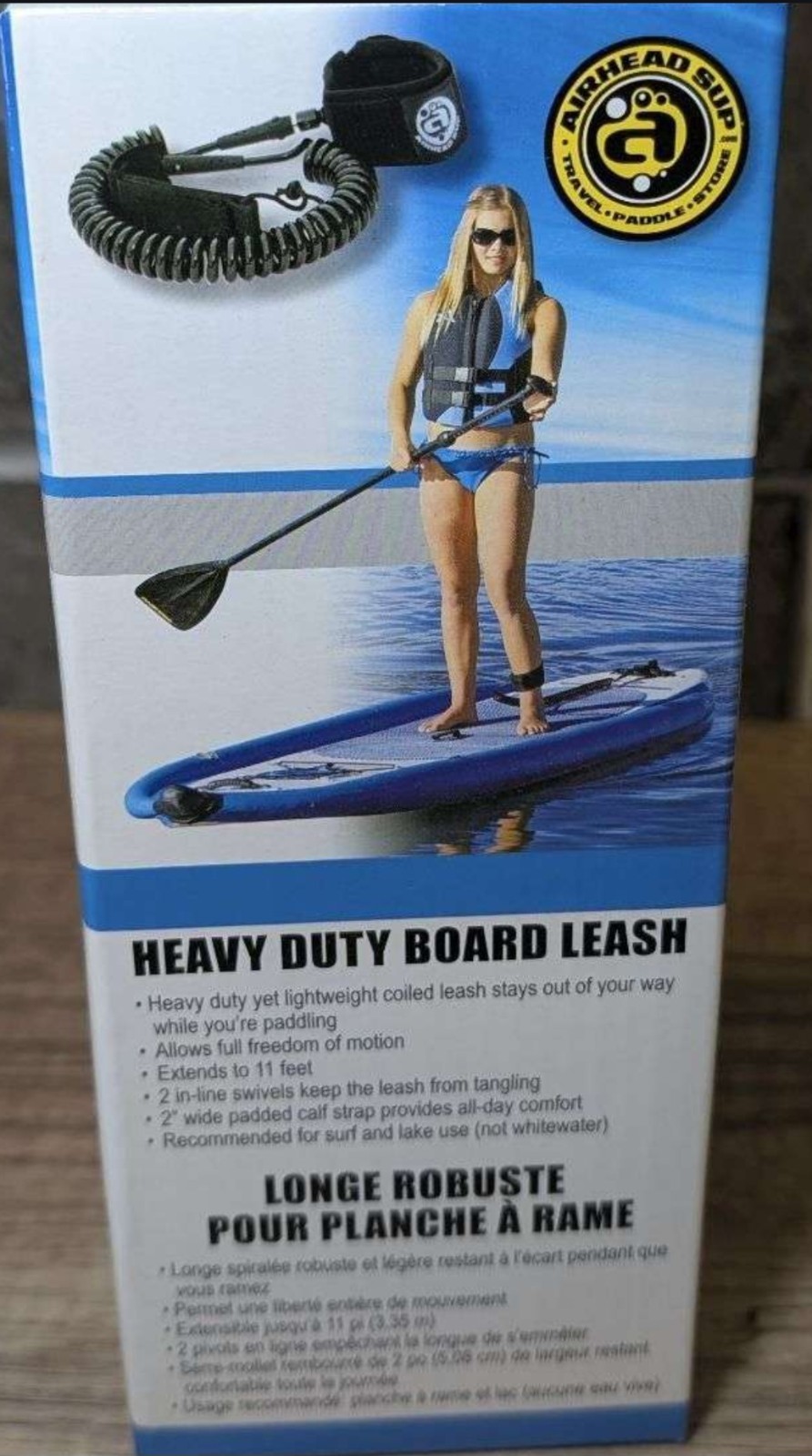 AIRHEAD SUP Heavy Duty Board Leash Kwik Tek