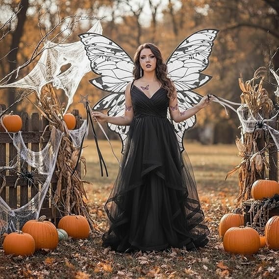 Fairy Wings Costume Set for Adults - Cosplay Accessories with 31.5"x29.5" But...