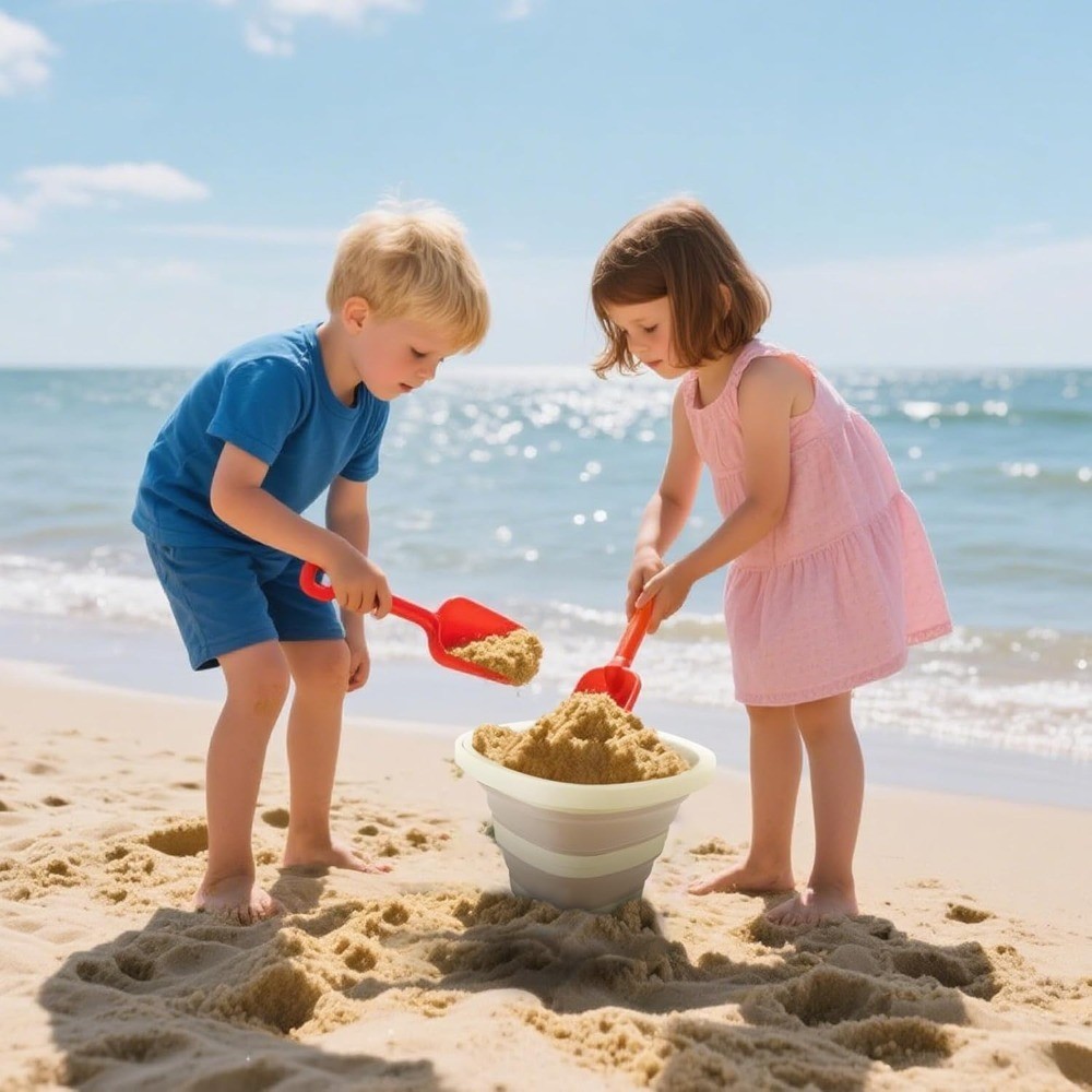 Collapsible Bucket with Handle Foldable Plastic Tub for Washing Mop Car Dog