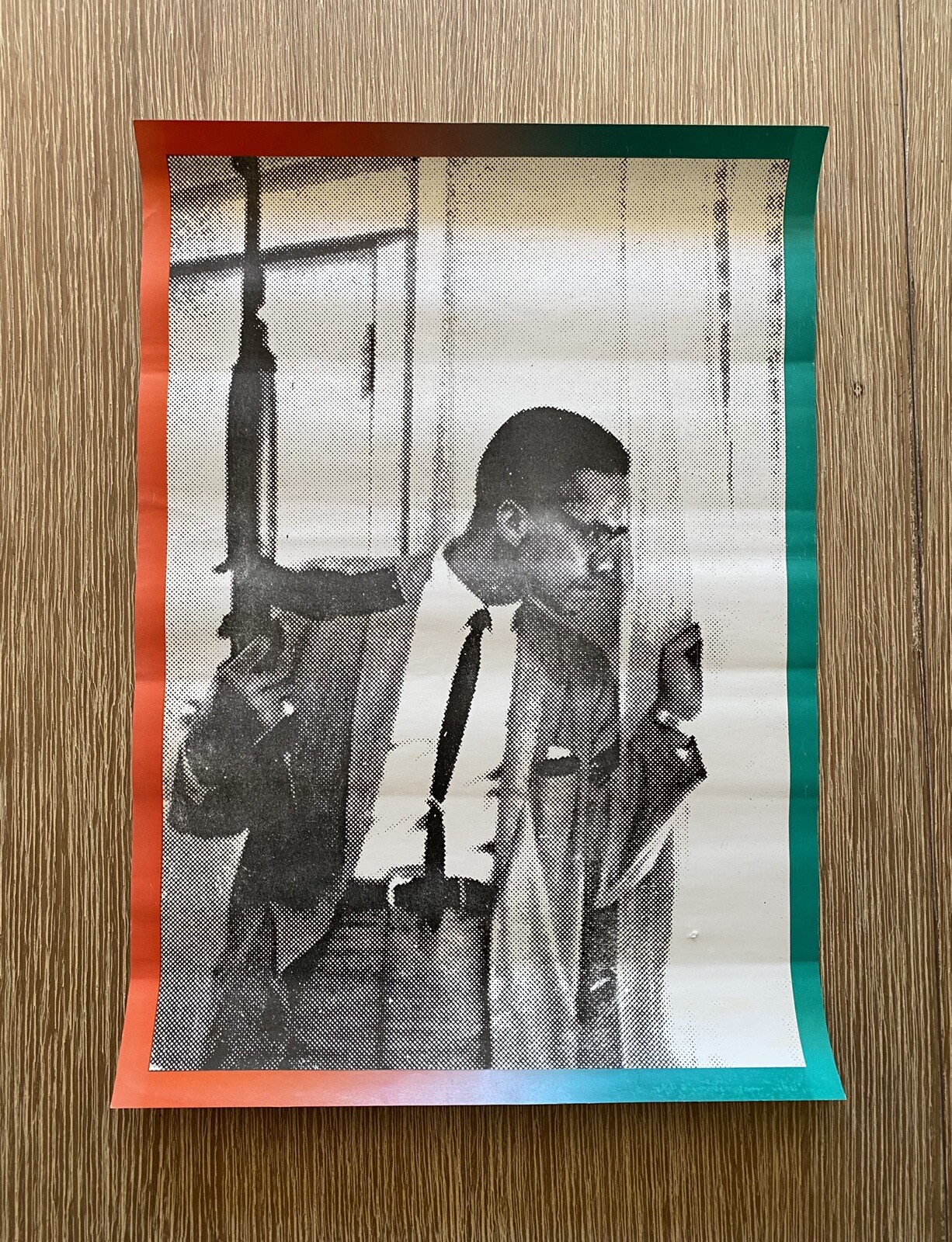 Vintage Malcom X with Rifle Poster