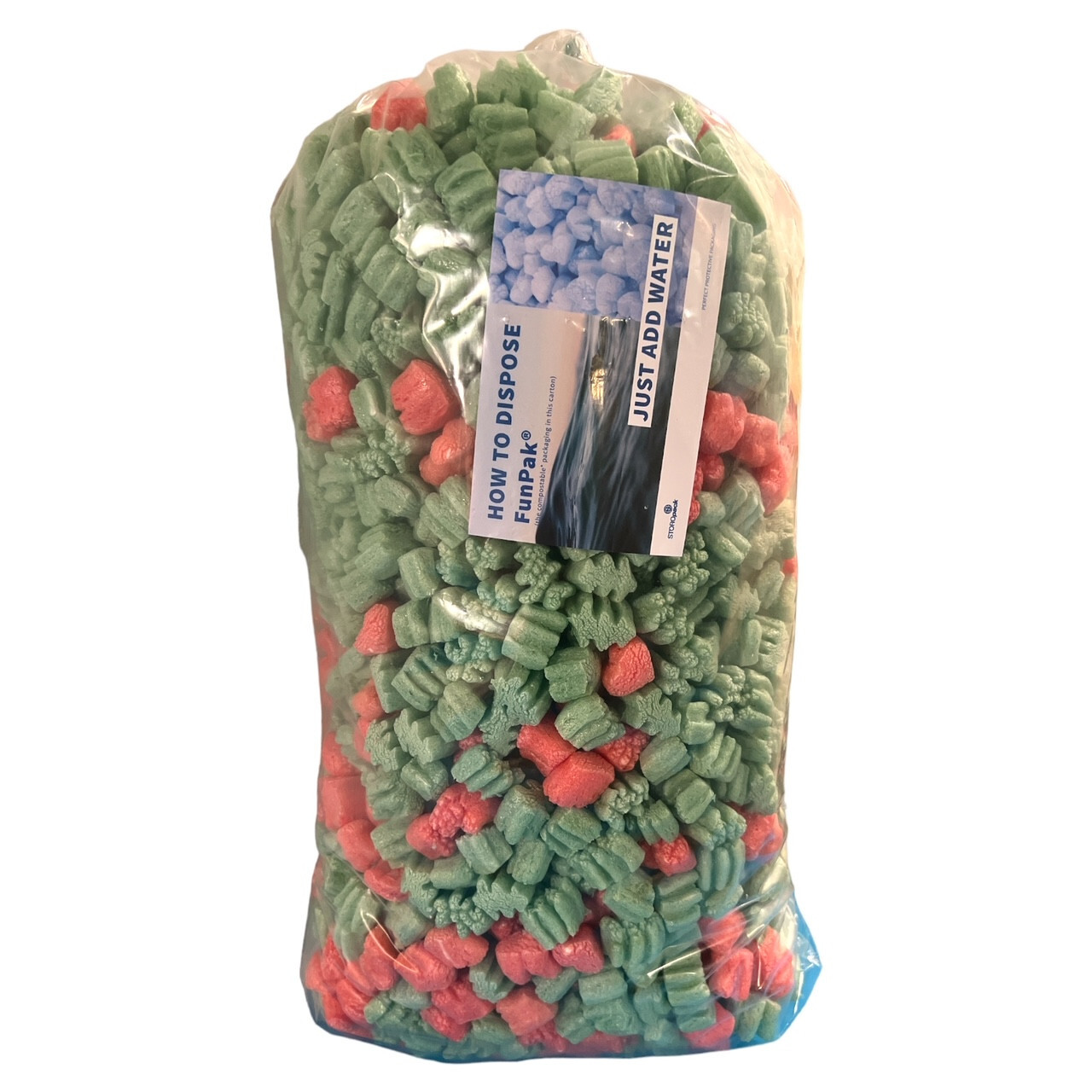 FunPak Packing Peanuts Christmas Love 1.5 cu ft Compostable Biodegradable
