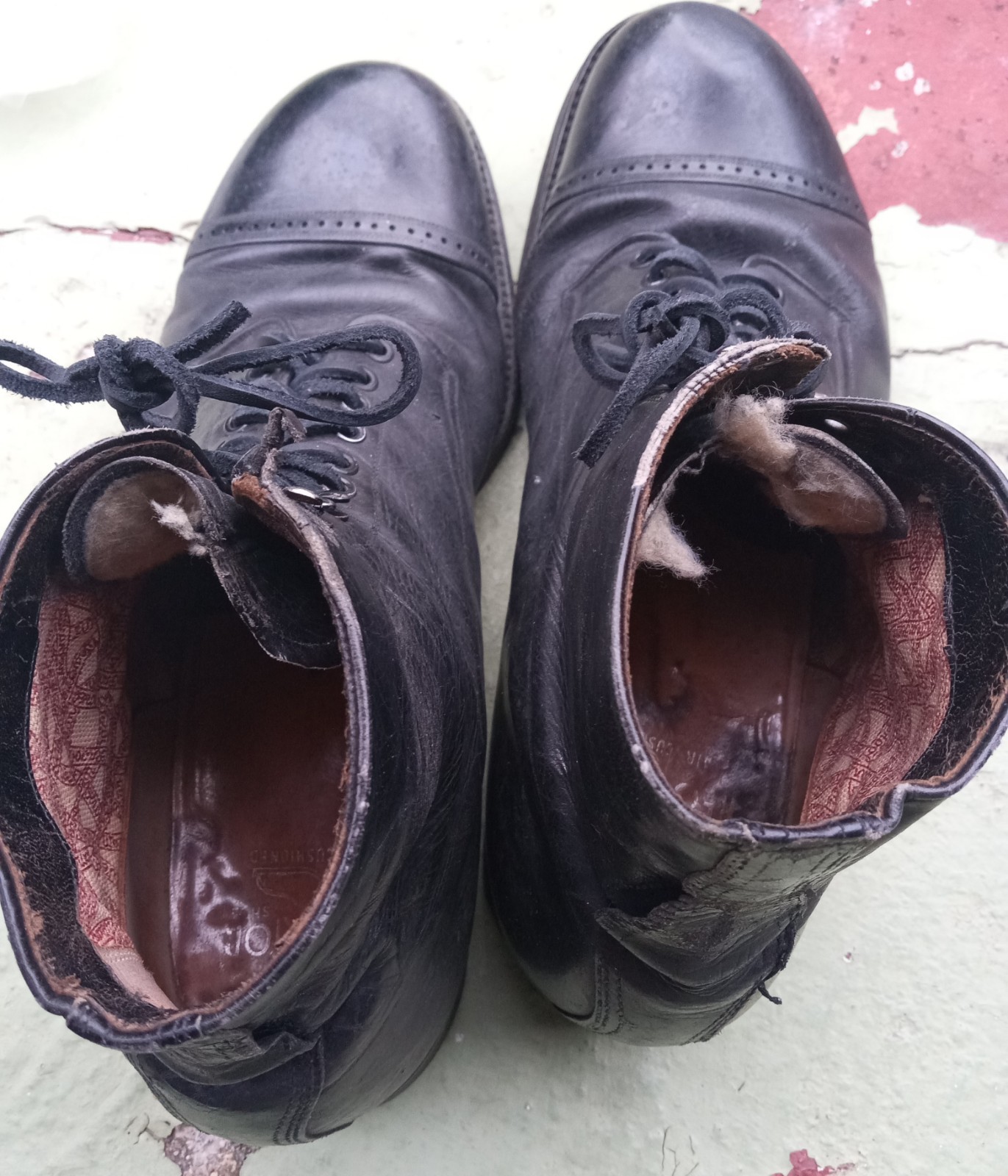 Span Am Indian Wars US Boots Black Leather 11" Long Goodrich Heels Volunteers