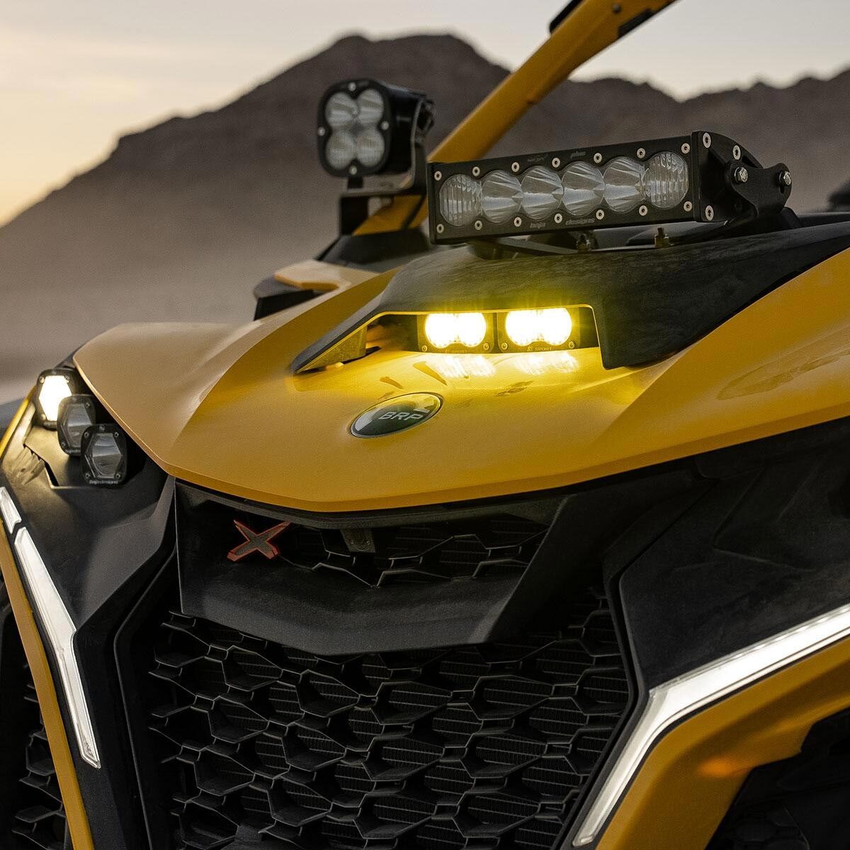 Baja Designs® S2 Pro Dual LED Amber Hood Lights Kit for 24-25 Can-Am Maverick R