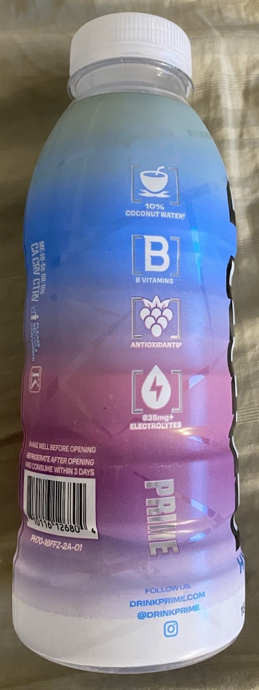 NEW REVAMP 2026 PRIME FUTURE FREEZE RAINBOW SHERBET FLAVORED HYDRATION DRINK