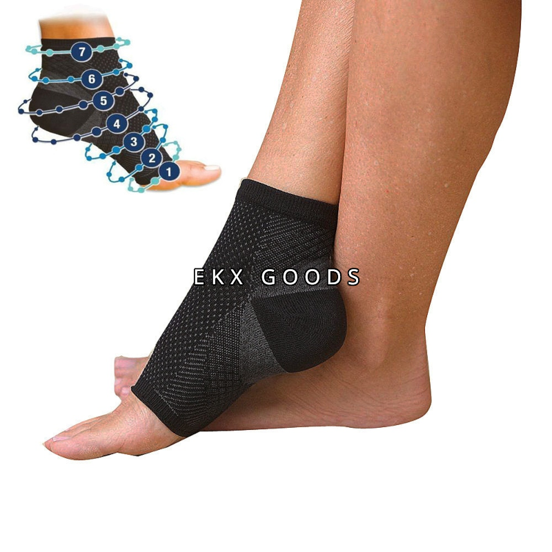 Foot Plantar Fasciitis Arch Support Compression Socks Ankle Heel Brace Sports