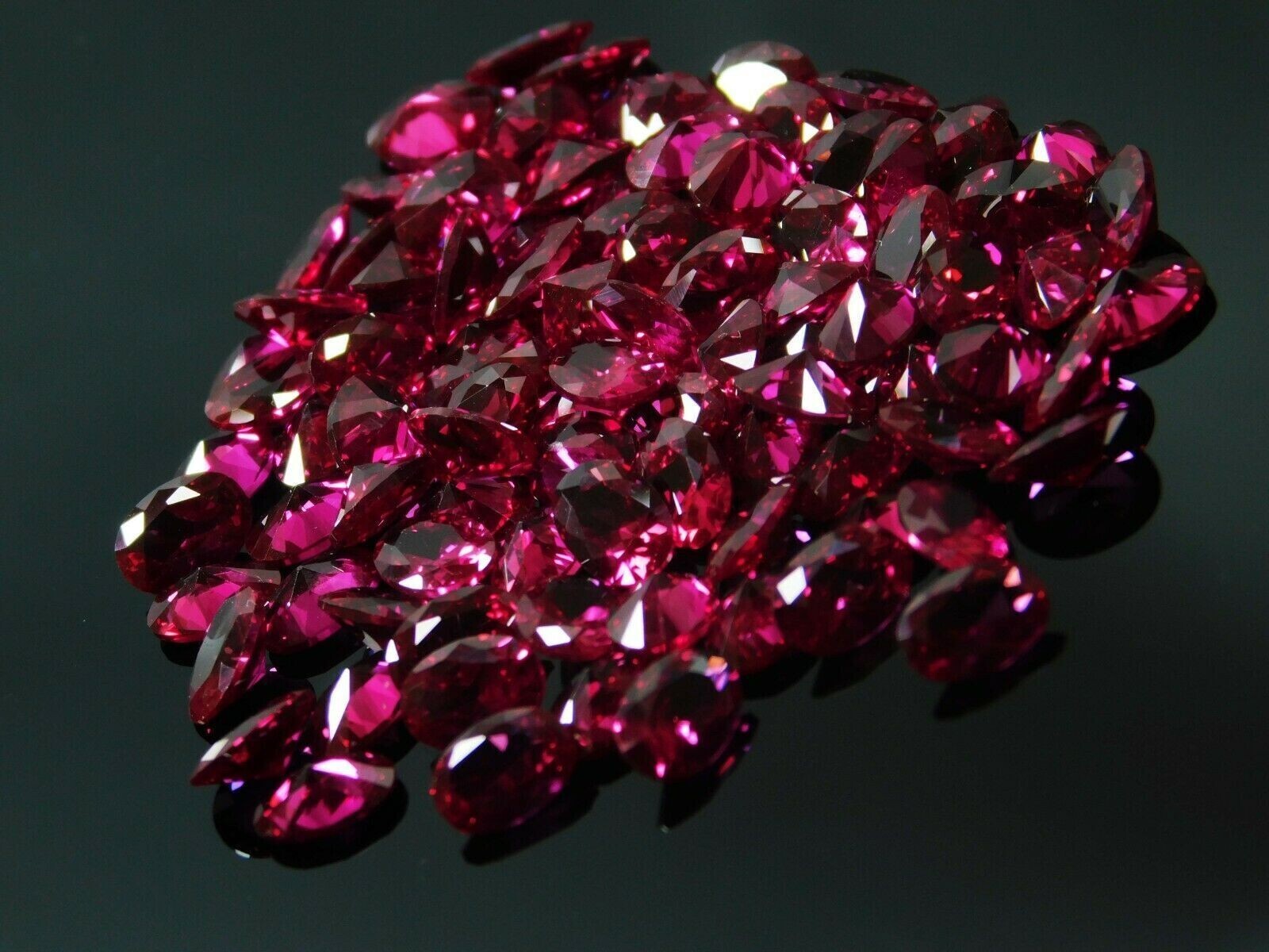 50 pcs Natural Red Ruby Gemstone Certified Mogok Oval Shape 7 x 5 MM Lot