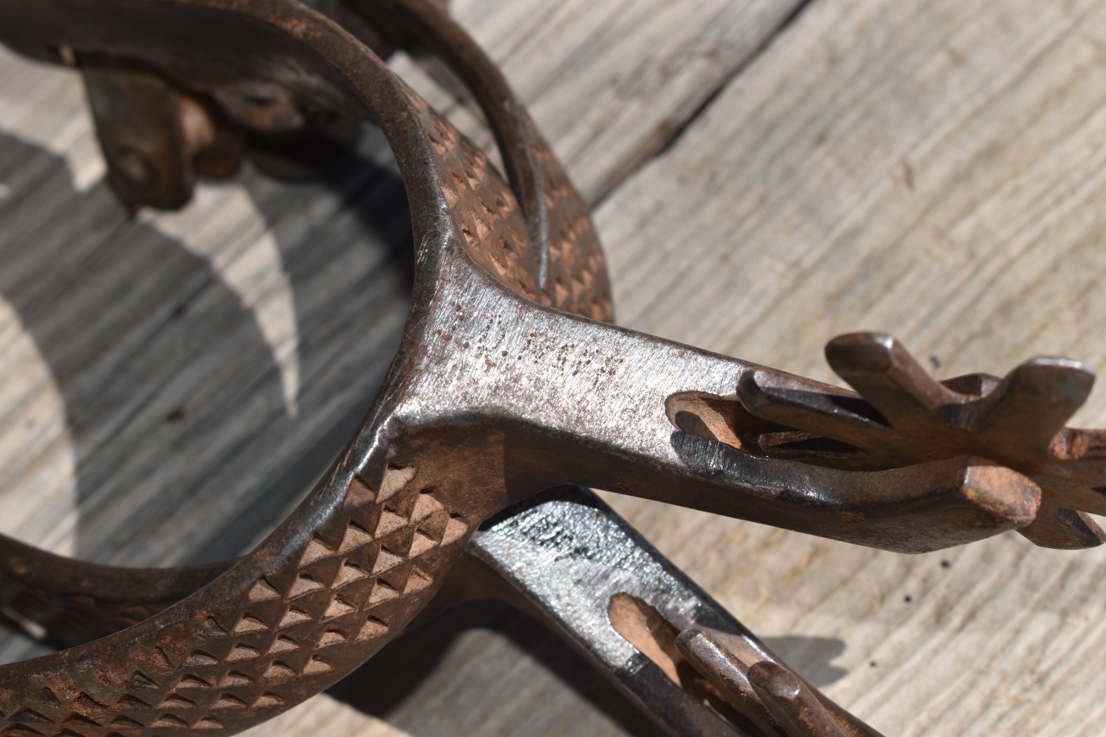 HANDMADE MAKER MARKED SPURS ~ RASP SPURS