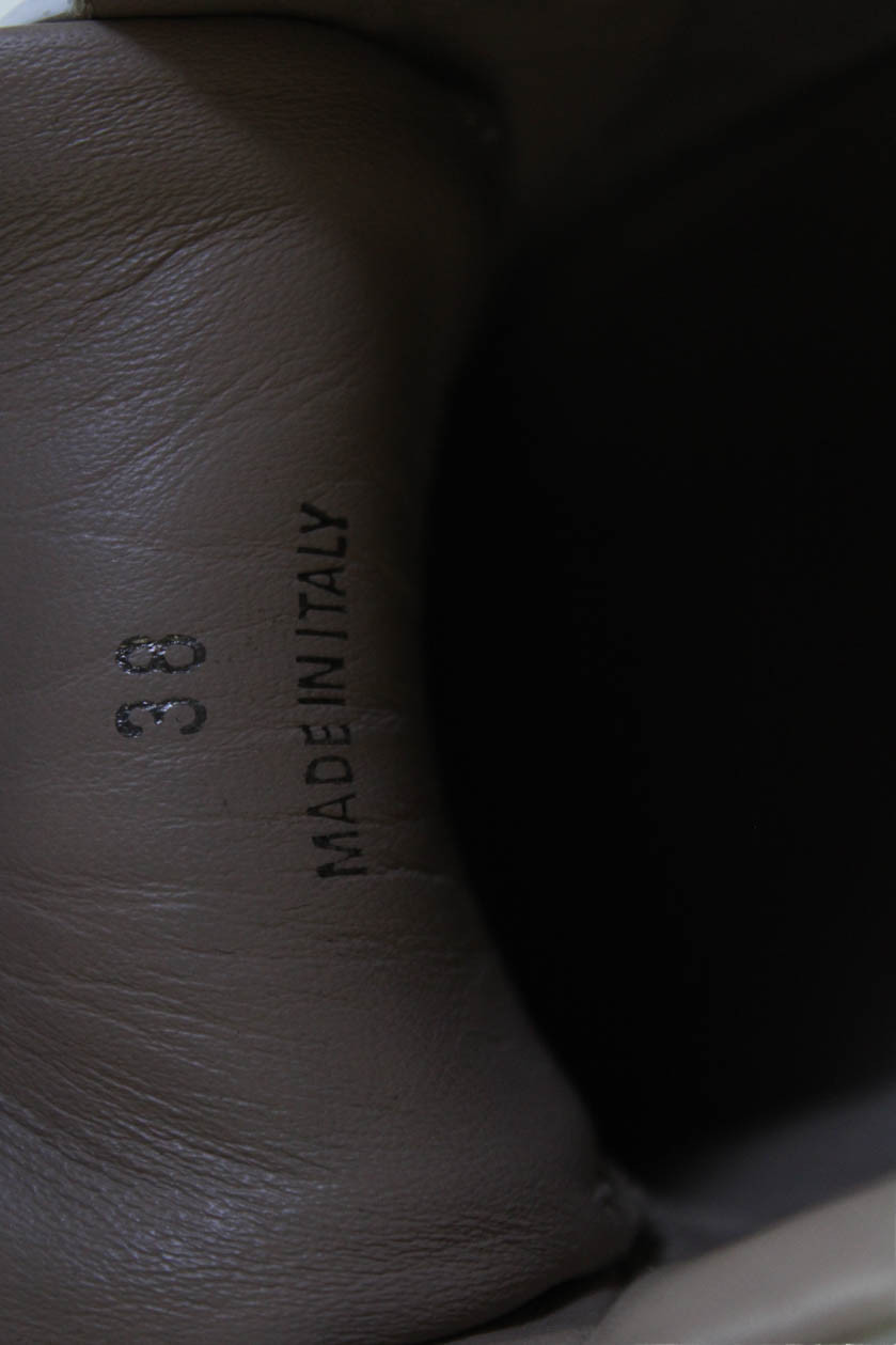 Chloe Womens Leather Low Top Athletic Sneakers Shoes White Size 8