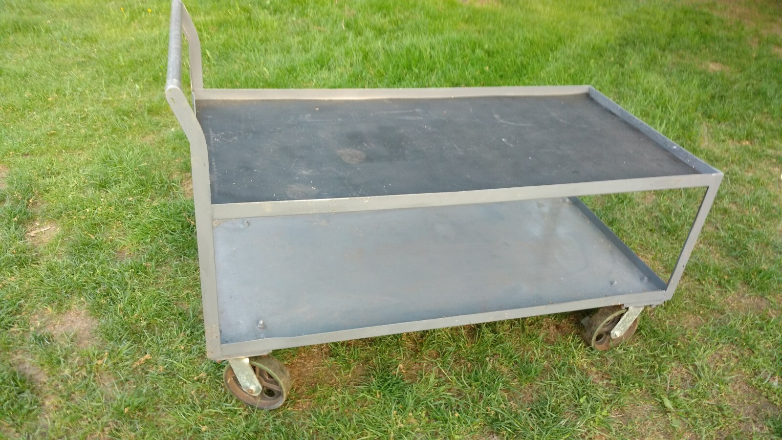 Heavy Duty Steel Welded Service Cart Two Shelf ,1200 Lb. Capacity, 60"L x 30"W