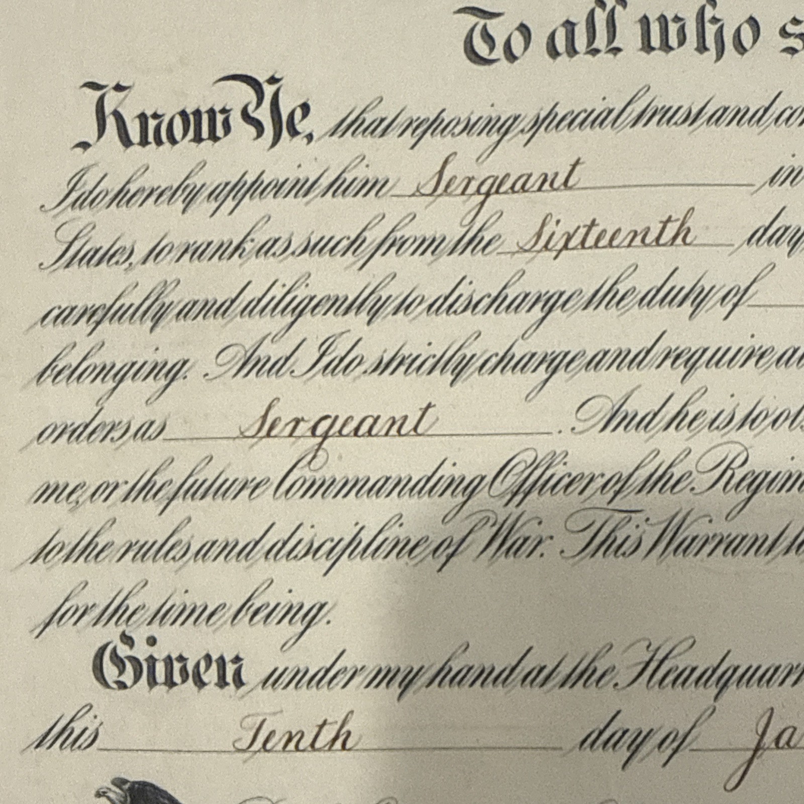 WWI 1918 11th Regiment of Engineers AEF U.S. Army Certificate Service Hampton