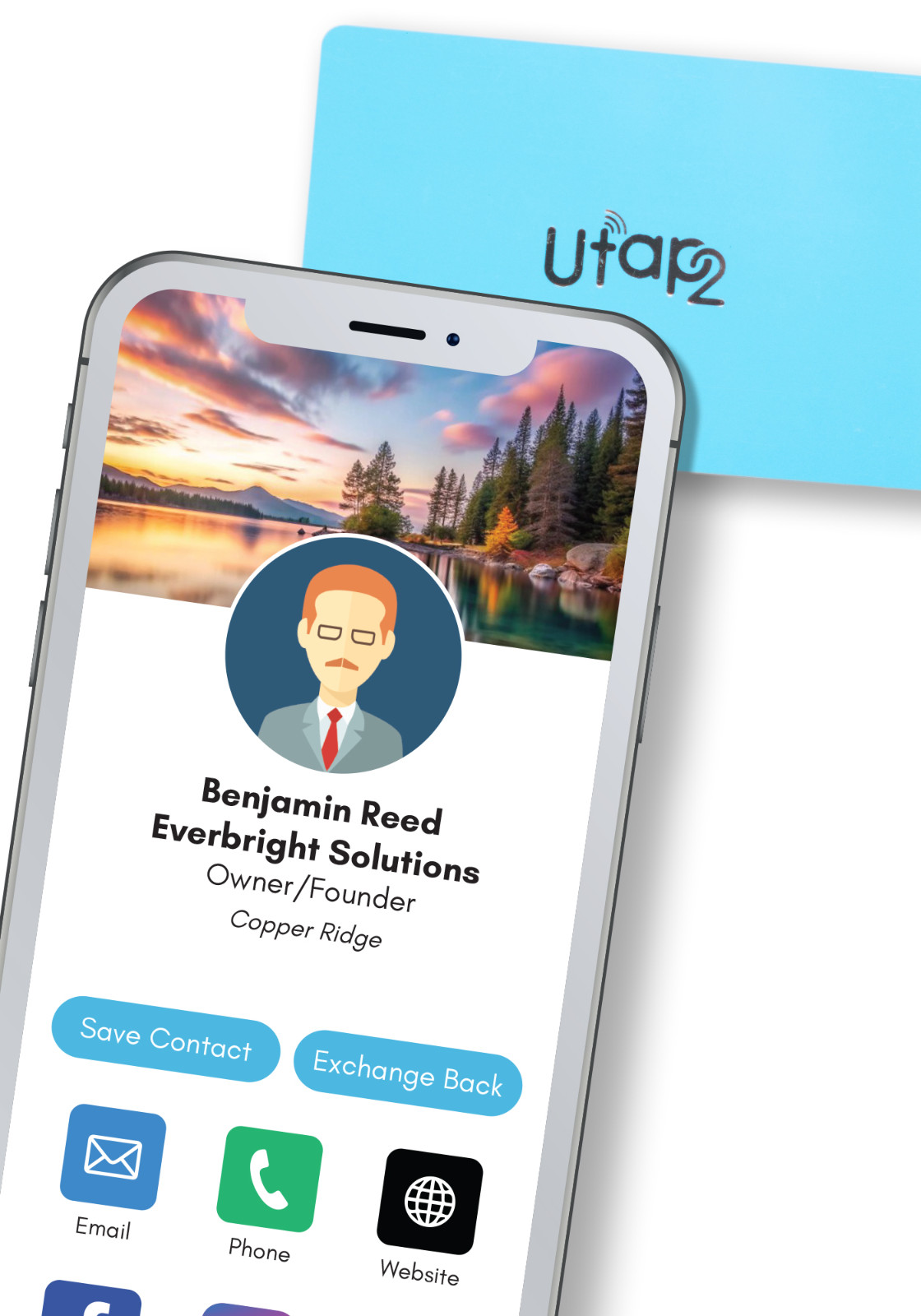 Utap2 Digital Business Card BLACK Buy 1 Get 1 Free black Utap2 card