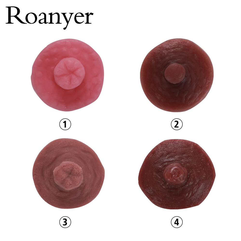 Roanyer 2PCS Silicone Fake Breast Nipples Enhancer Covers Reusable for Cosplay