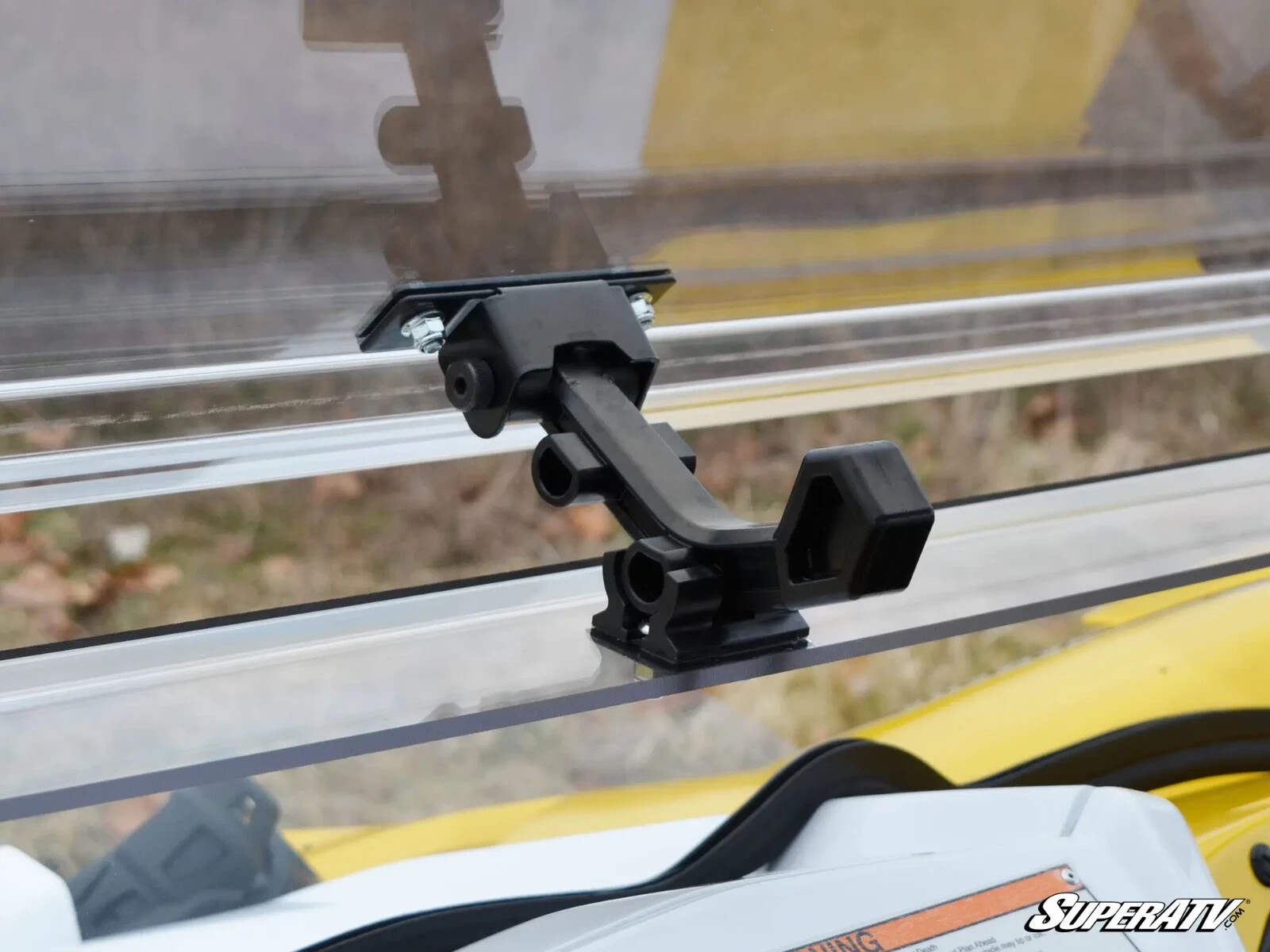 SuperATV Heavy Duty Scratch Resistant Flip Windshield for Yamaha YXZ (2016-2018)