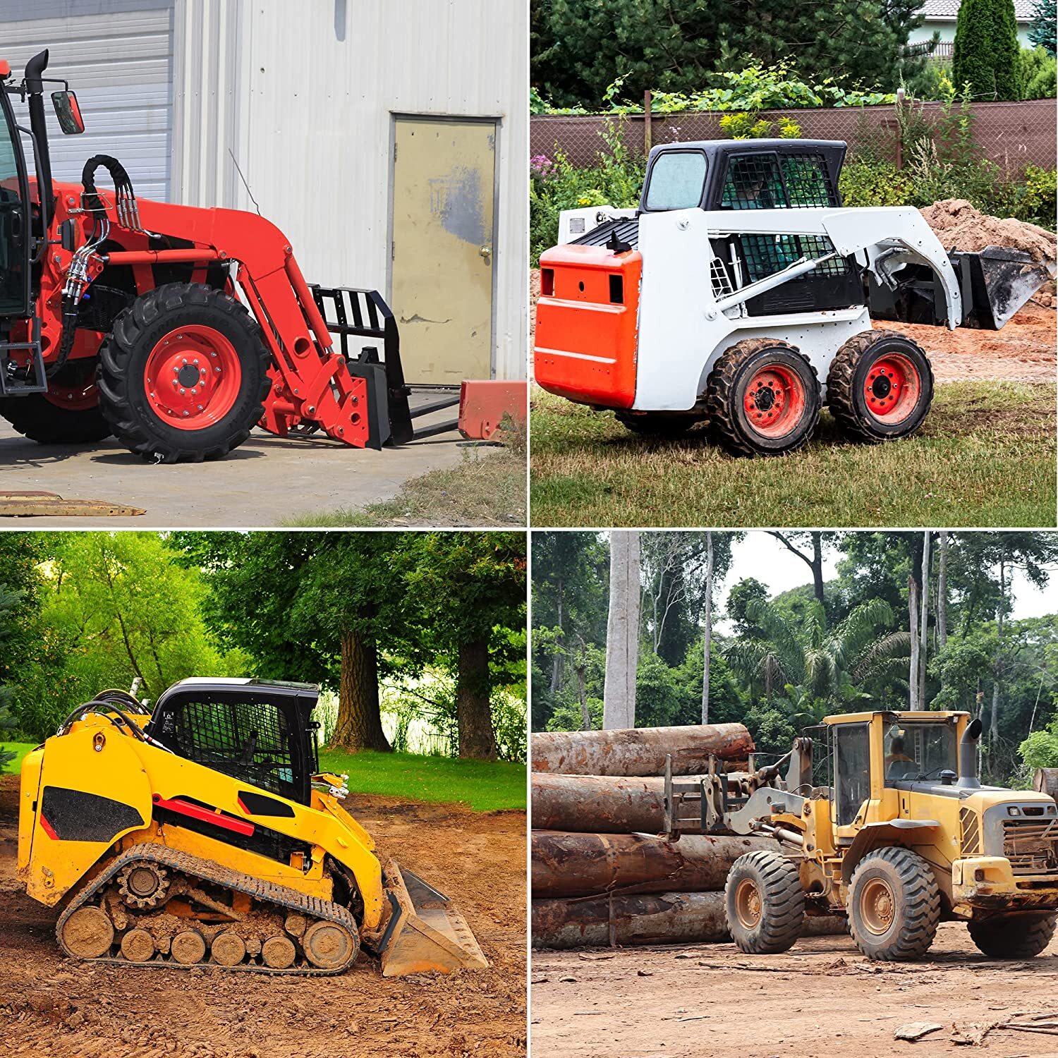 Quick Tach Conversion Adapter Attach W/ Adjustable Cross Brace Skid Steer 4000lb