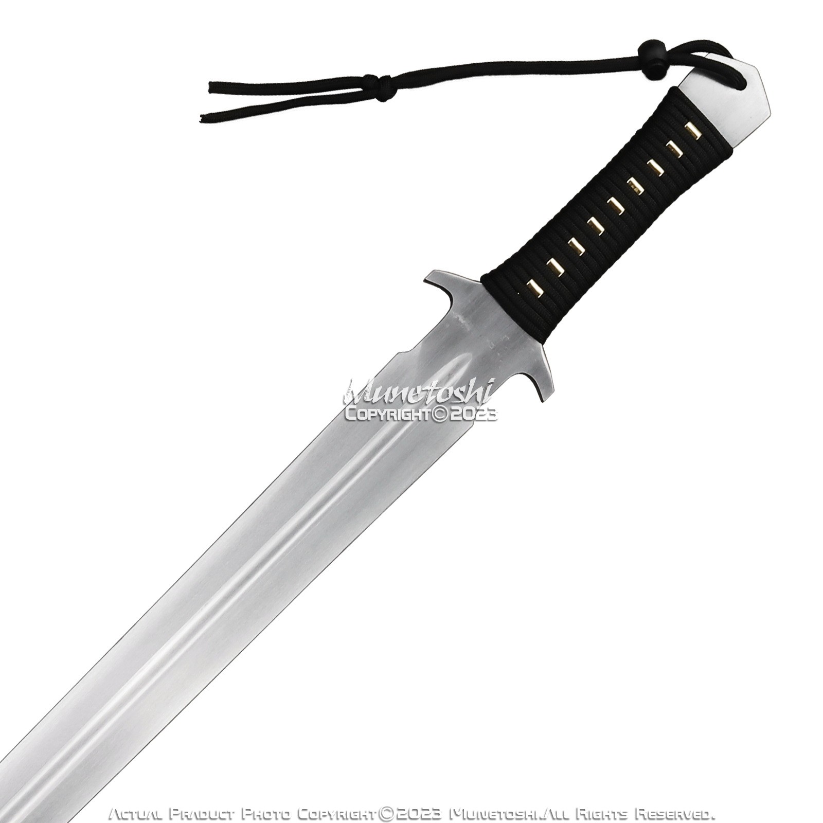 32” Tactical Sword Functional Viking Sharp 1060 Carbon Steel Full Tang Scabbard
