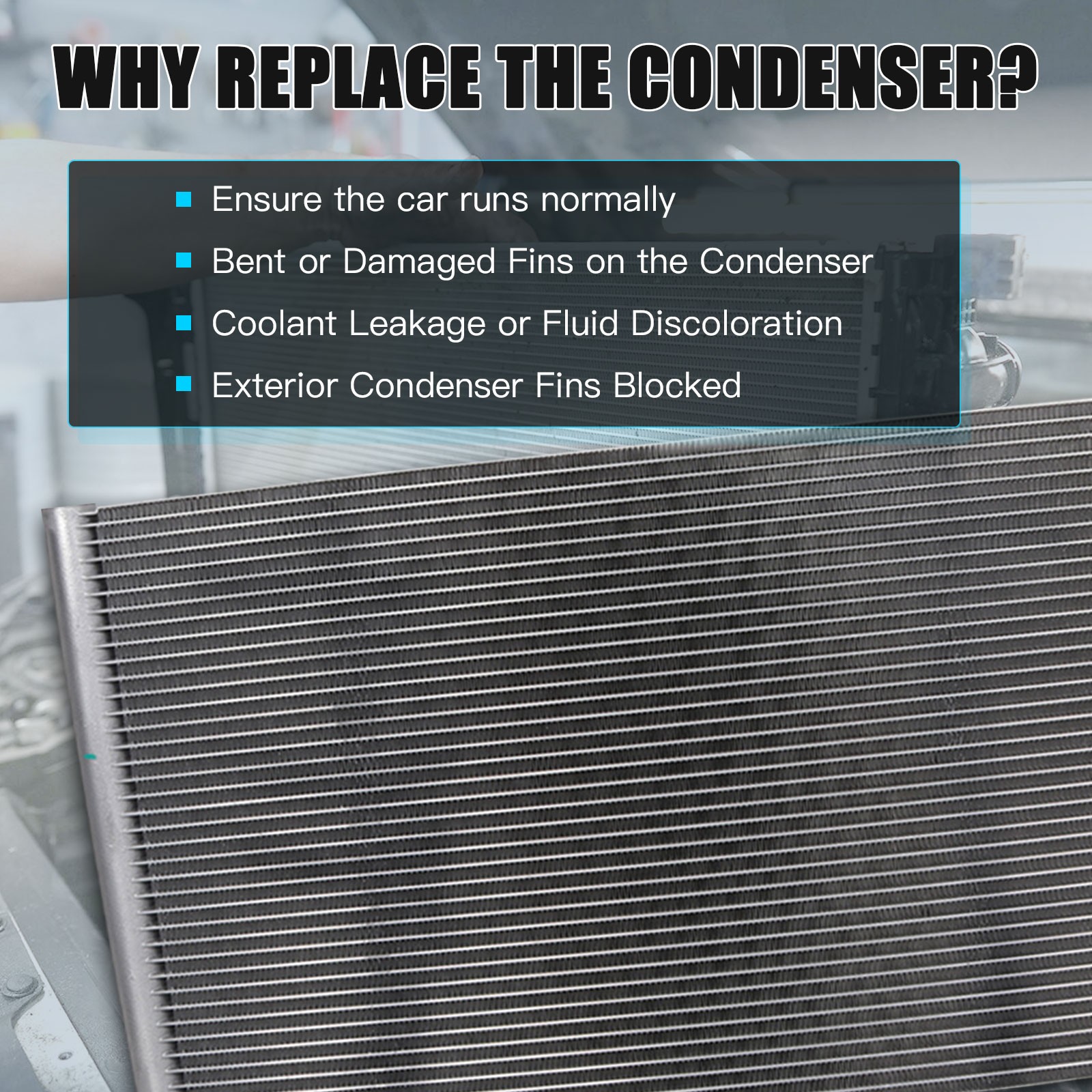 A/C AC Condenser Air Conditioning For 1996-1998 1999 Chevrolet Suburban 1500