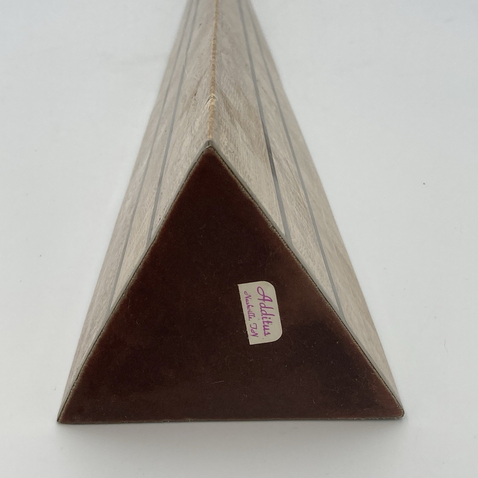 Vintage Mid-Century Modern Rare Robert Marcius Stone Brass Obelisk 16” Additus