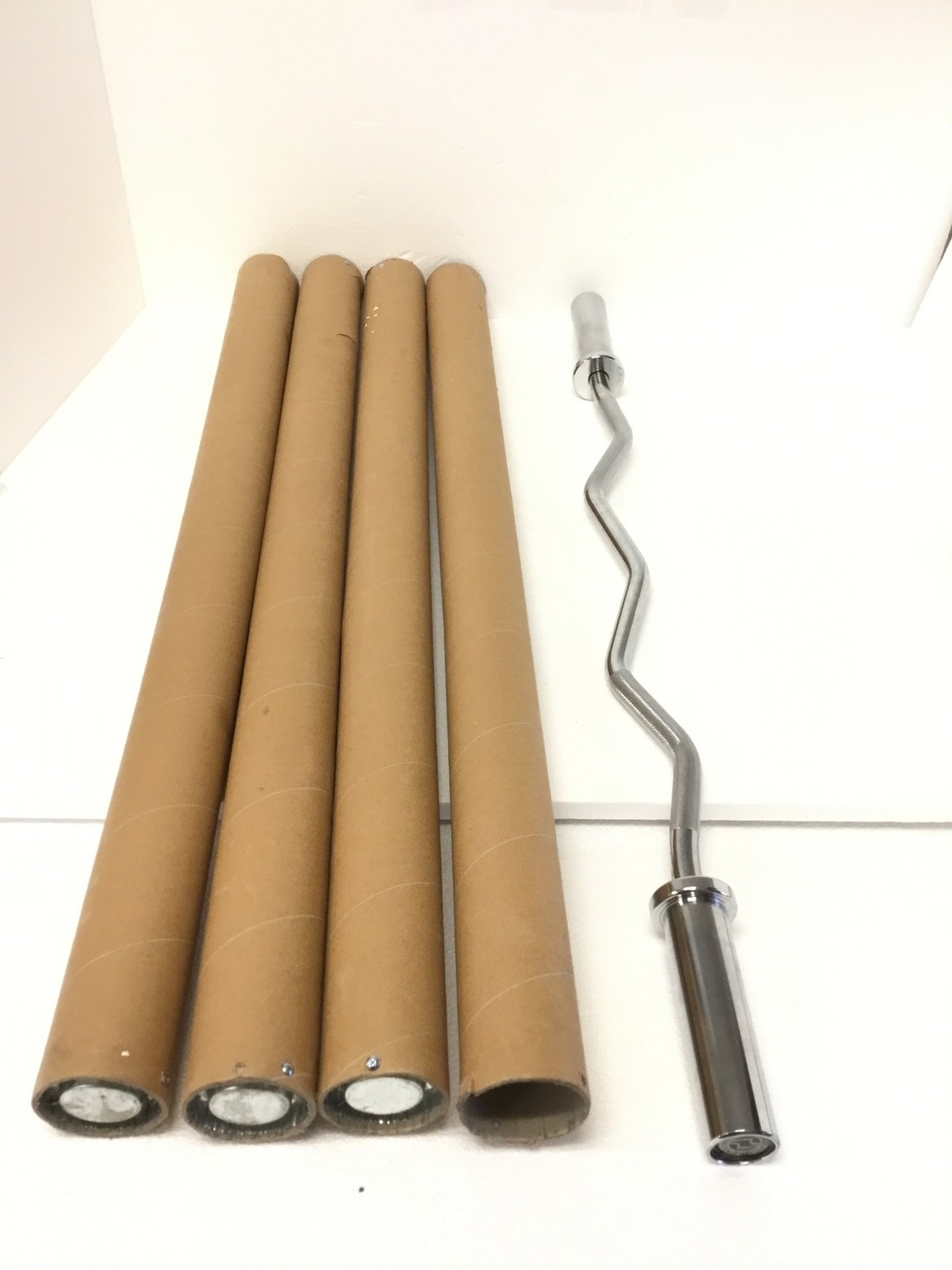 NEW Range Fitness 47" Olympic EZ Curl Bar 2" Sleeves 17 lb FREE SHIPPING QTY