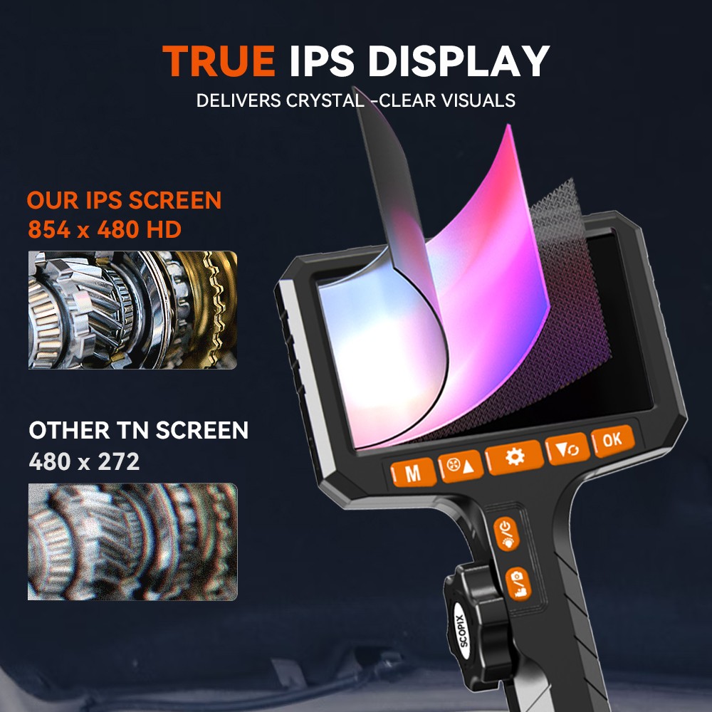 BestPrice! 2-Way 360° Endoscope W/Light Industrial Articulating Borescope Camera