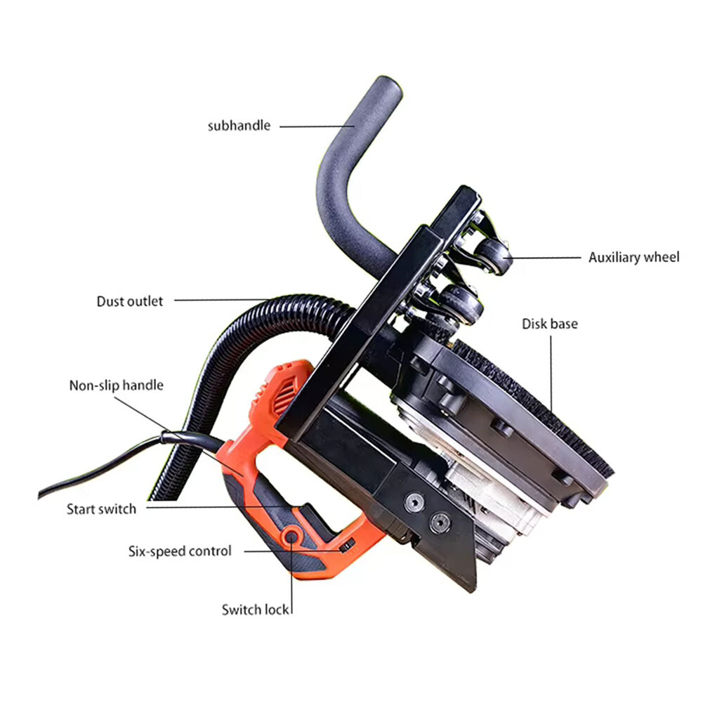 Concrete Grinder Industrial Floor Wall Polisher Edge Grinding Polishing Machine