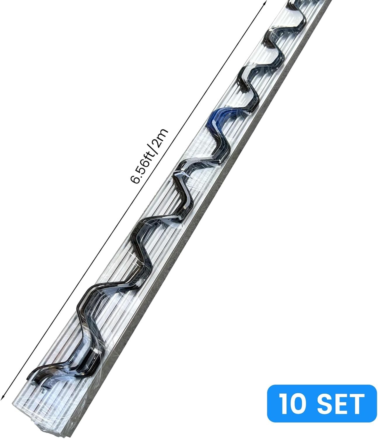 10 Set 6.6 FT Wiggle Wire Lock Channel Greenhouse Spring Channel Aluminum Alloy