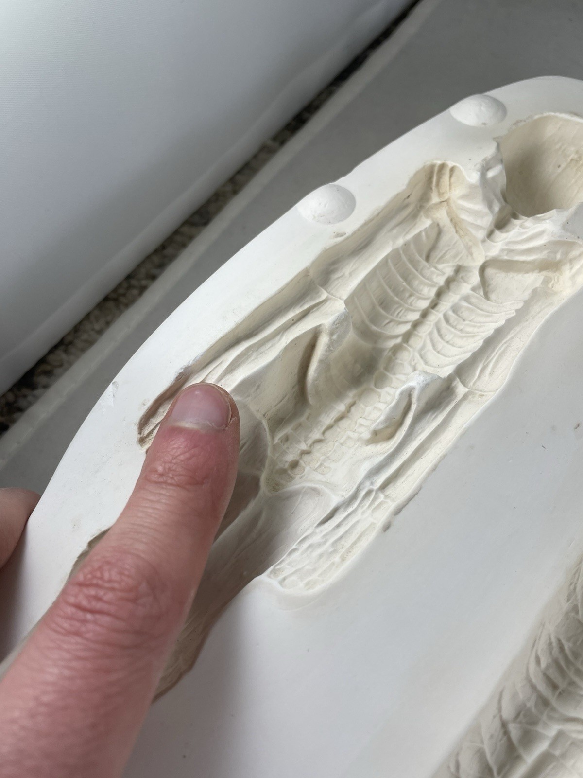 Nowell’s Inc Ceramic Casting Mold Skeleton & Mummy Figurine #NM-1797 Halloween