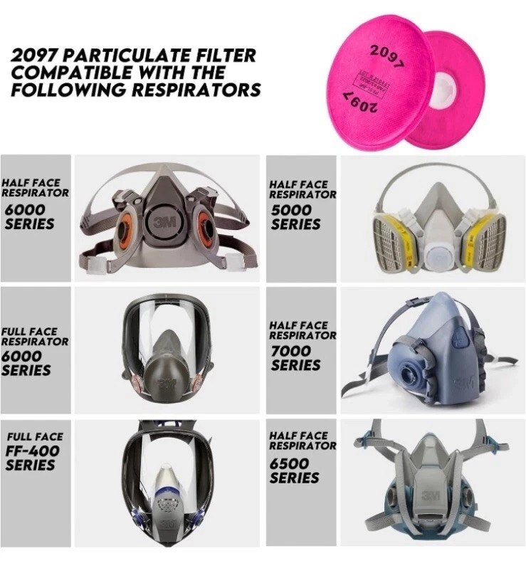 10PCs 2097 Filters Replacement for 3M 6200/6800/6900/7501/7502/7503 Respirator