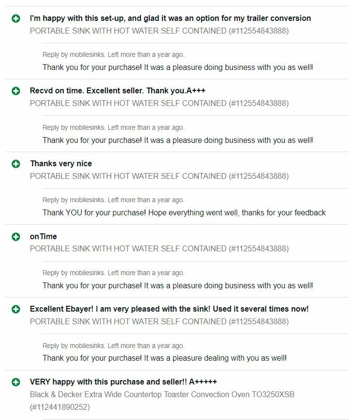 Portable Mobile Sink with Hot and Cold Water Self Contained with NSF parts