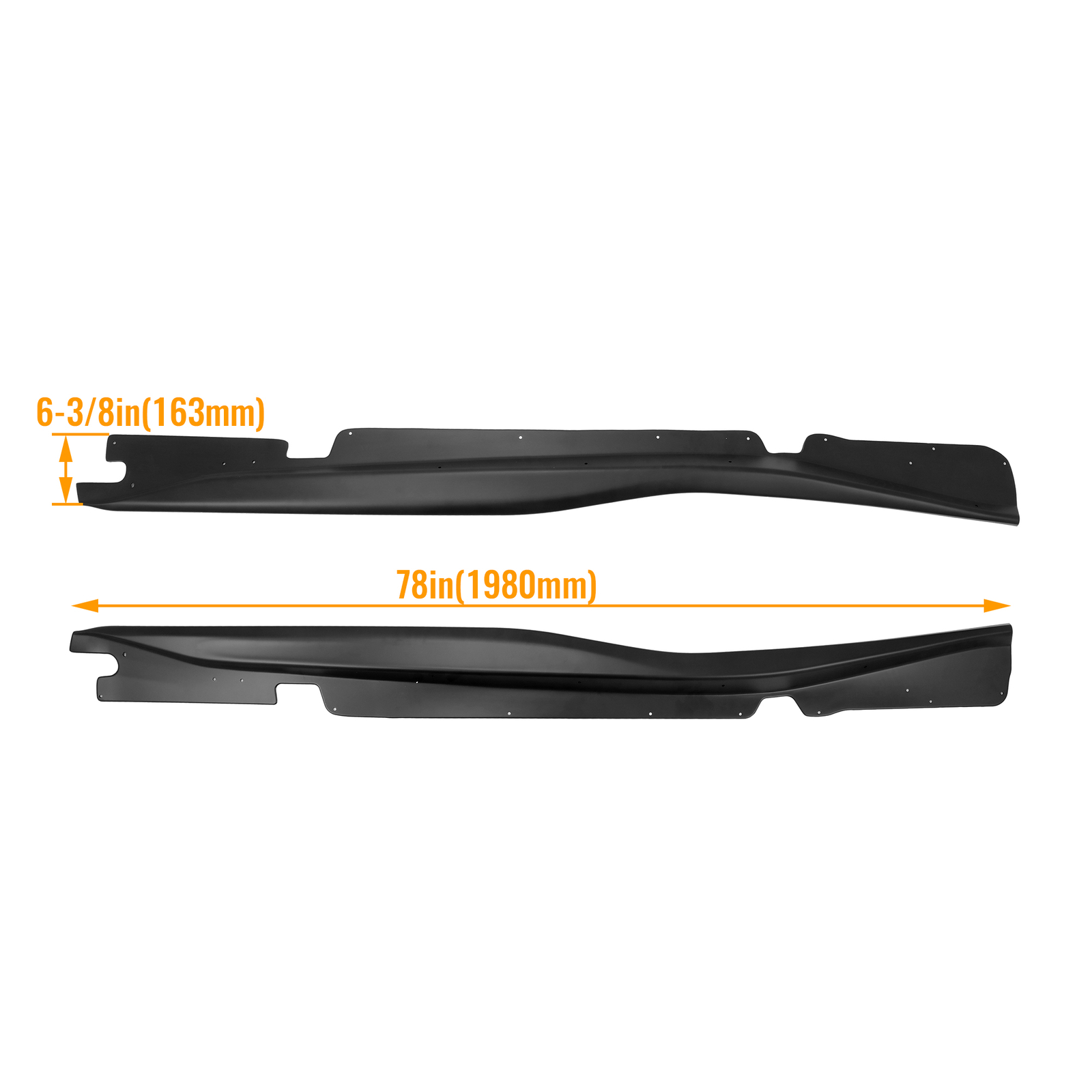 For 14-19 Chevrolet Corvette C7 stingray Side Skirt Z06 Style Rocker Panel Black