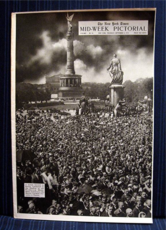 1915 NY Times 09-02 Mid Week War Pictorial WWI Magazine