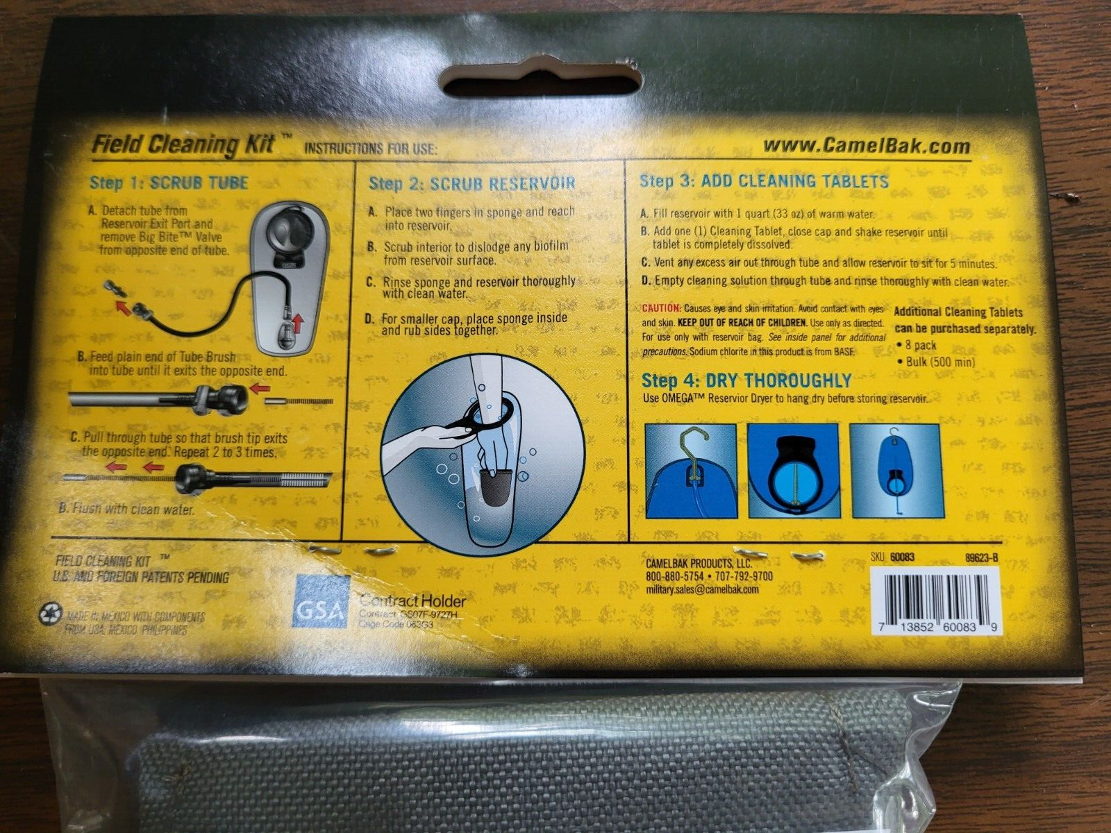 Camelbak Field Cleaning Kit for Omega HydroLink Reservoir - New